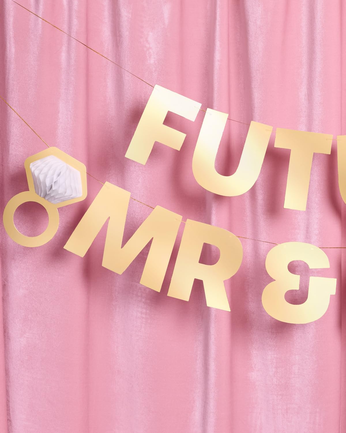 XO FETTI Future Mr Mrs 3D Pop Up Banner 5 ft
