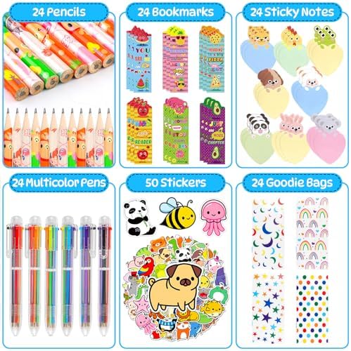 24 Pack Stationery Party Favors for Kids Classroom