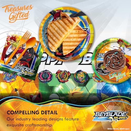Treasures Gifted Beyblade Burst Tablecloth 54x108 Birthday Party Decor