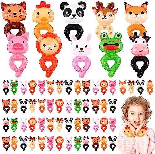 Libima 200 Pcs Inflatable Animal Wrist Balloons Party Decorations