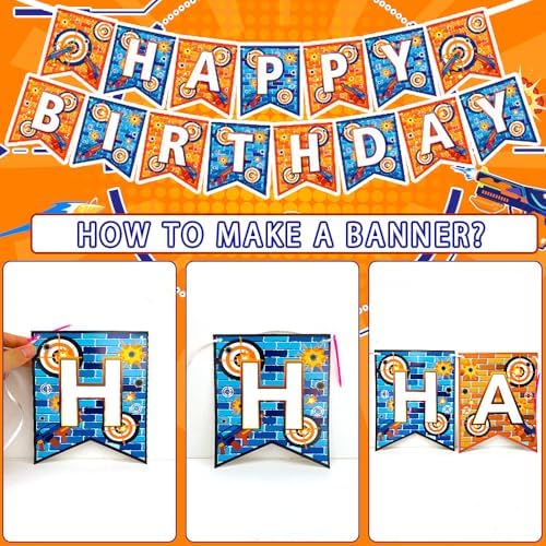 Dart War Birthday Decorations Set for 16 Guests