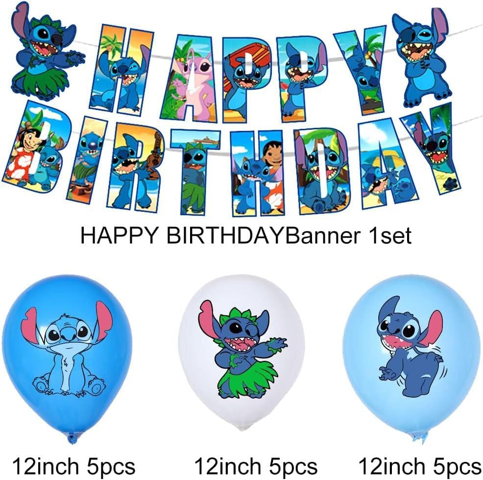 Lilo and Stitch 61 Pcs Birthday Party Supplies Set