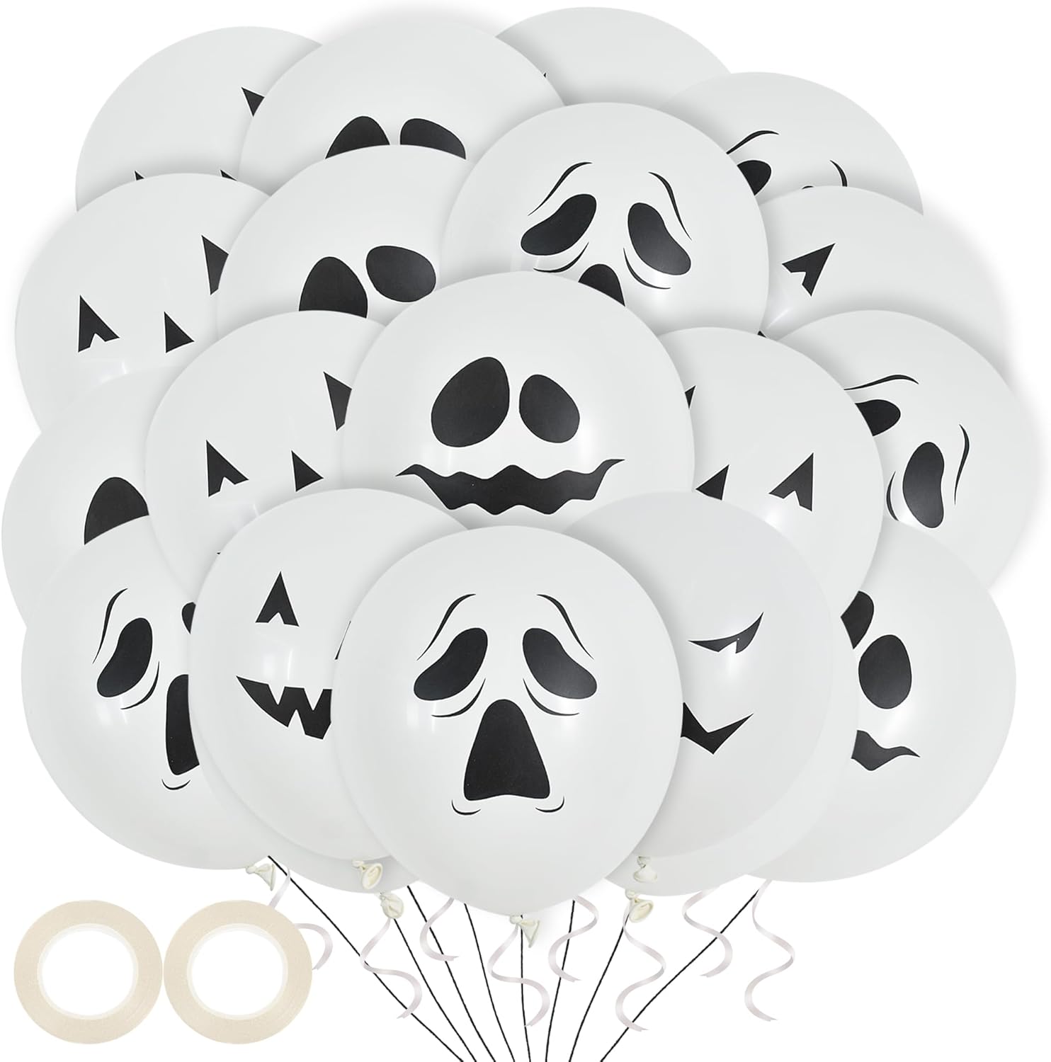 BEISHIDA 60Pcs Halloween Balloons 12 Inches Latex Party Decorations