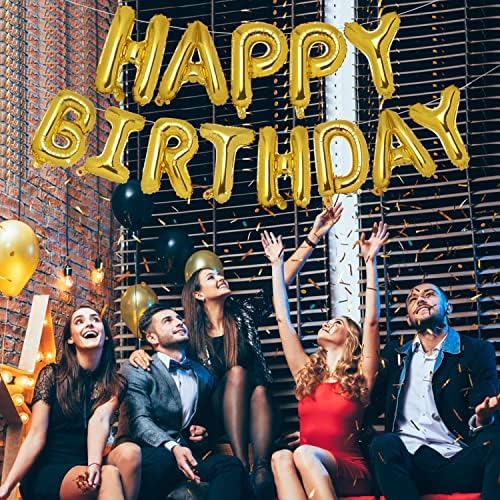 Accevo Happy Birthday Balloons 16 Inch Mylar Decorations