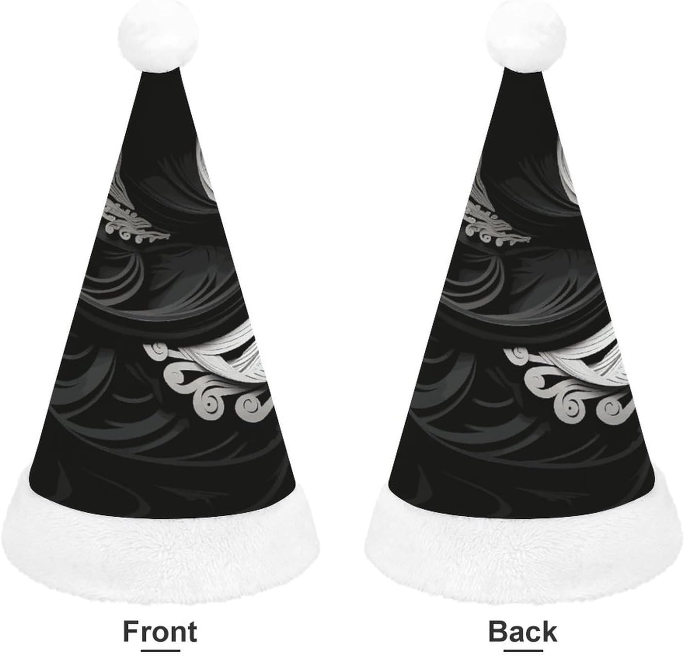 Santa Hat Black And White Christmas Party Headwear