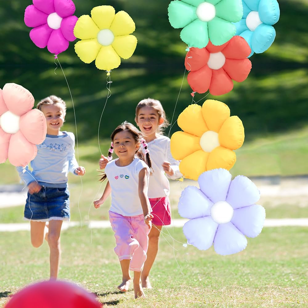 Colorful Daisy Flower Balloons Garland 8 Pack