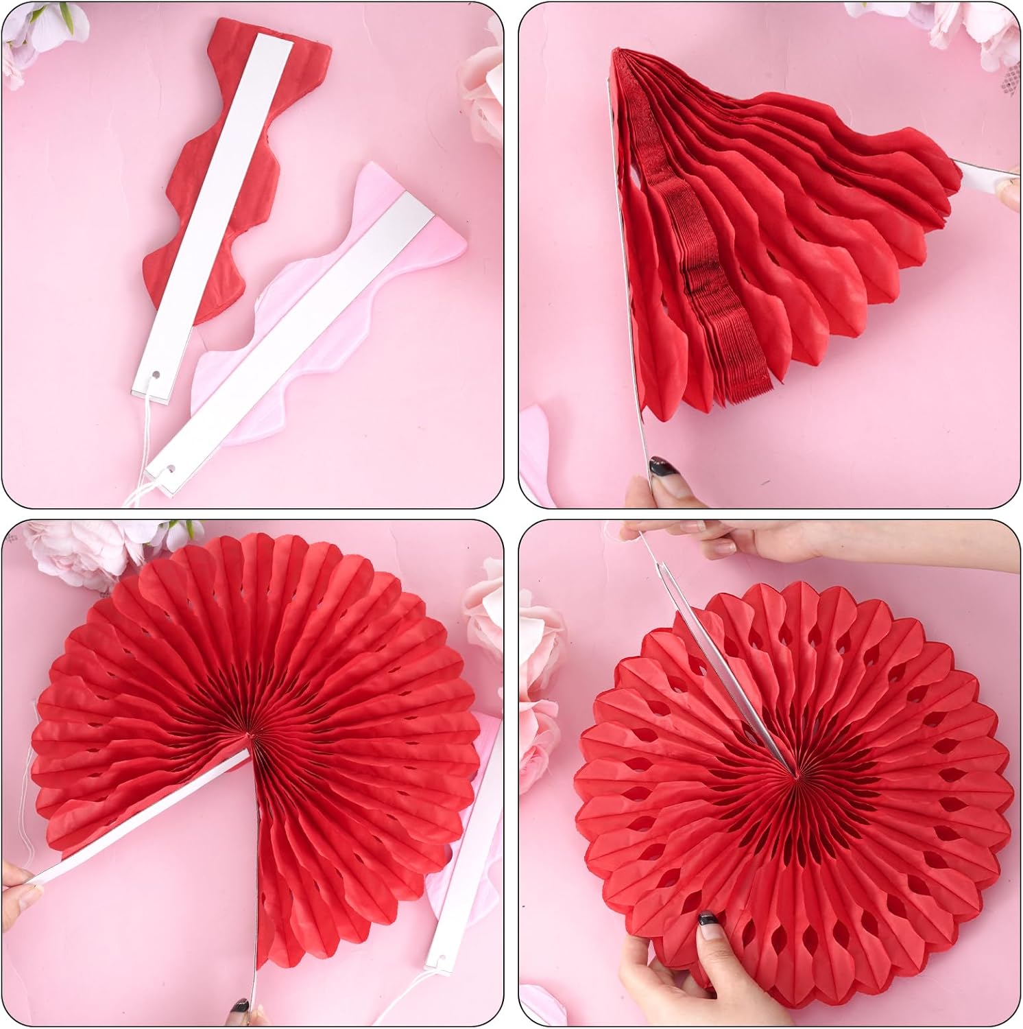 Strawberry Birthday Decorations Pom Poms Fans Honeycomb Balls Garland