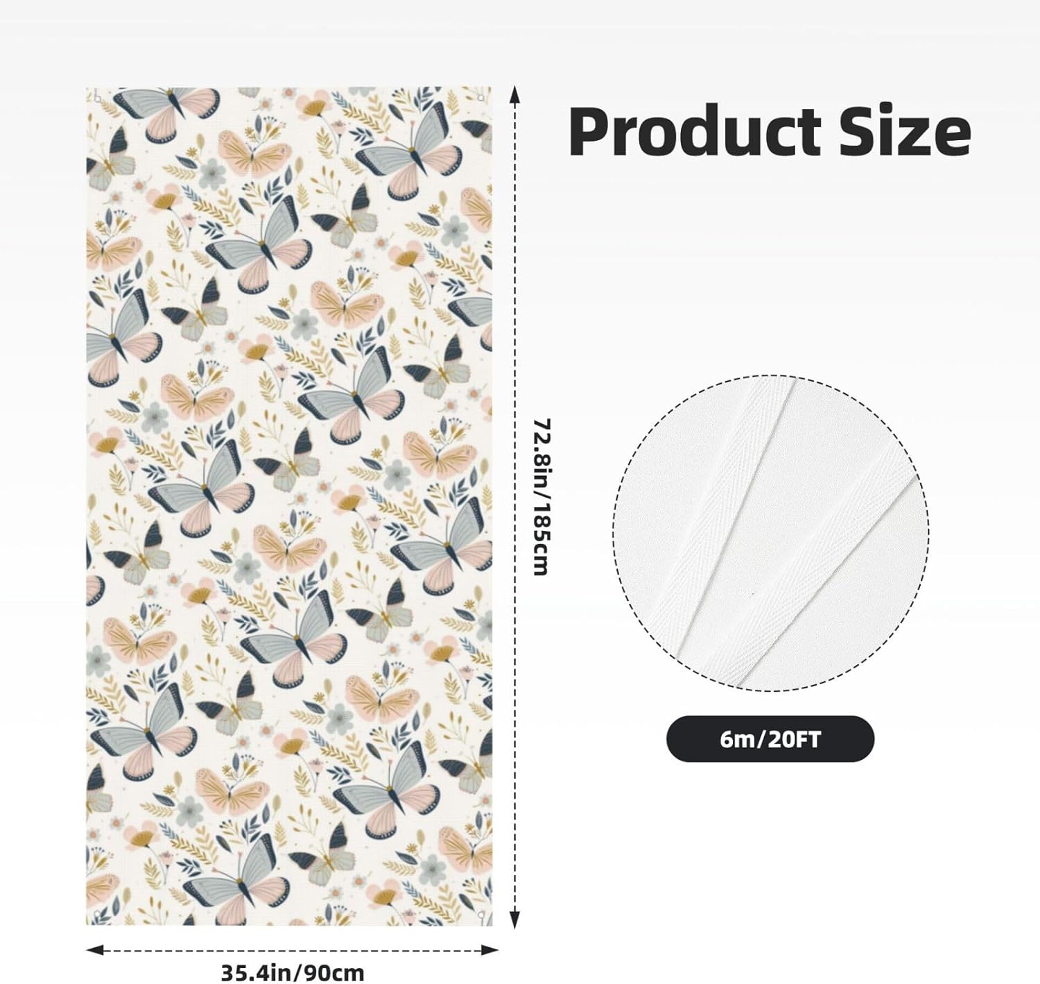 Butterfly Flower Door Banner Cover for Home and Garden