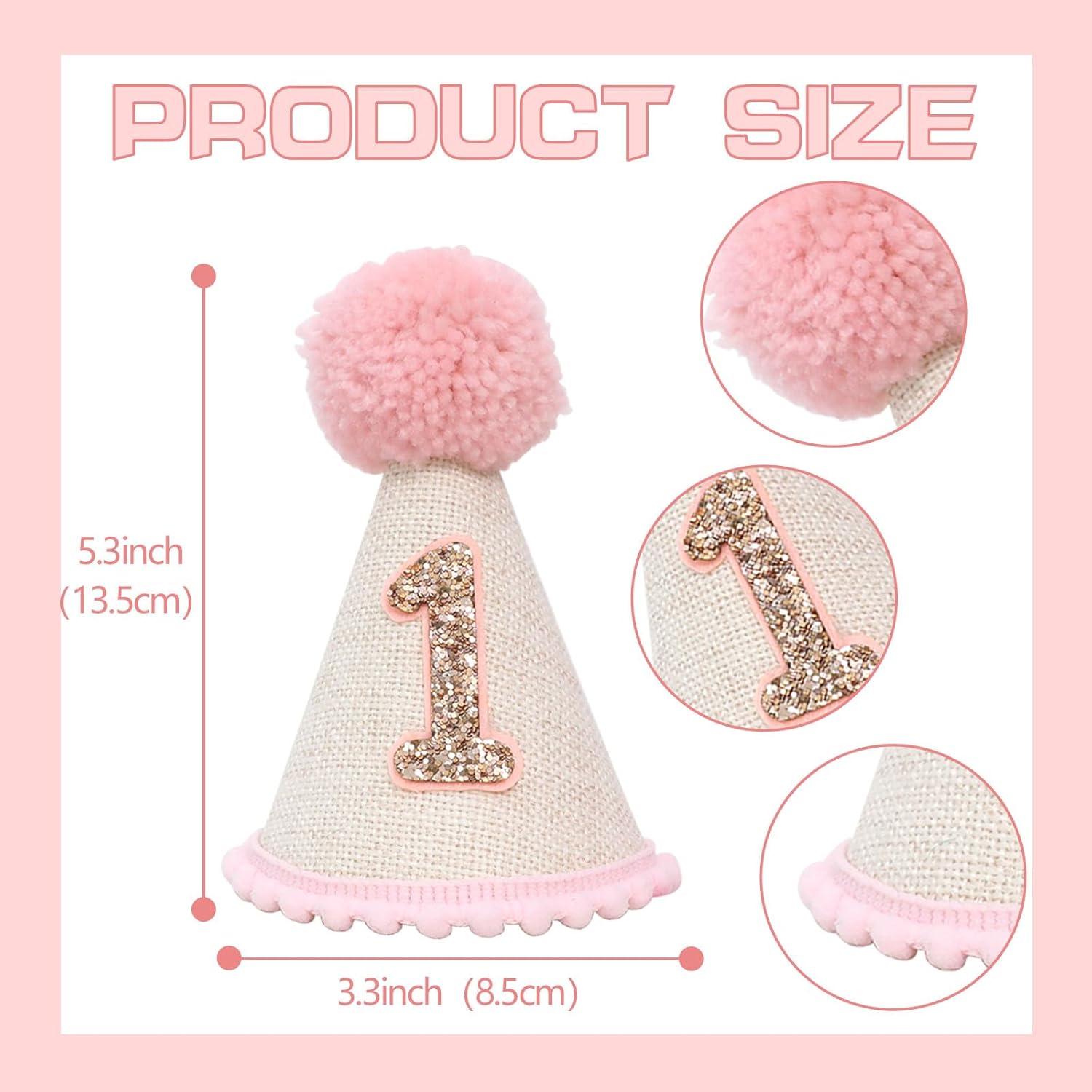 1st Birthday Hats for Baby Girl Boy Party Use
