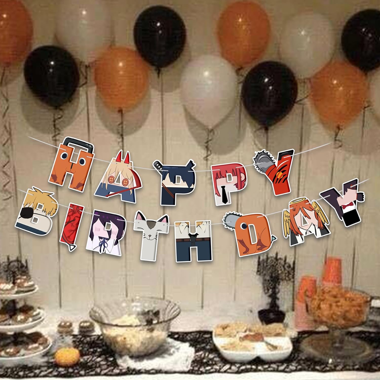 HOMEZZO Anime Birthday Party Banner Set