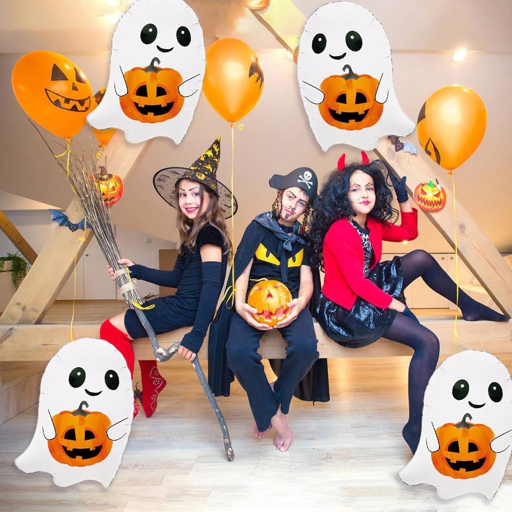 Ghost Balloons Halloween Decor Set 5 Pcs