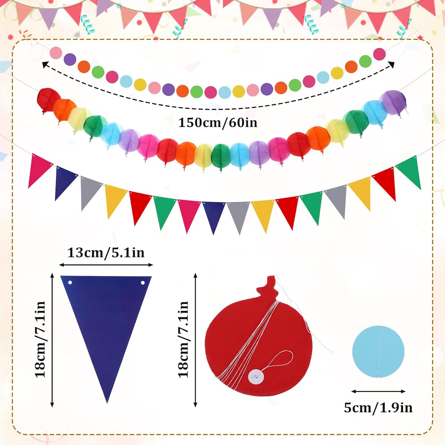 Telooco 33pcs Fiesta Decorations Set