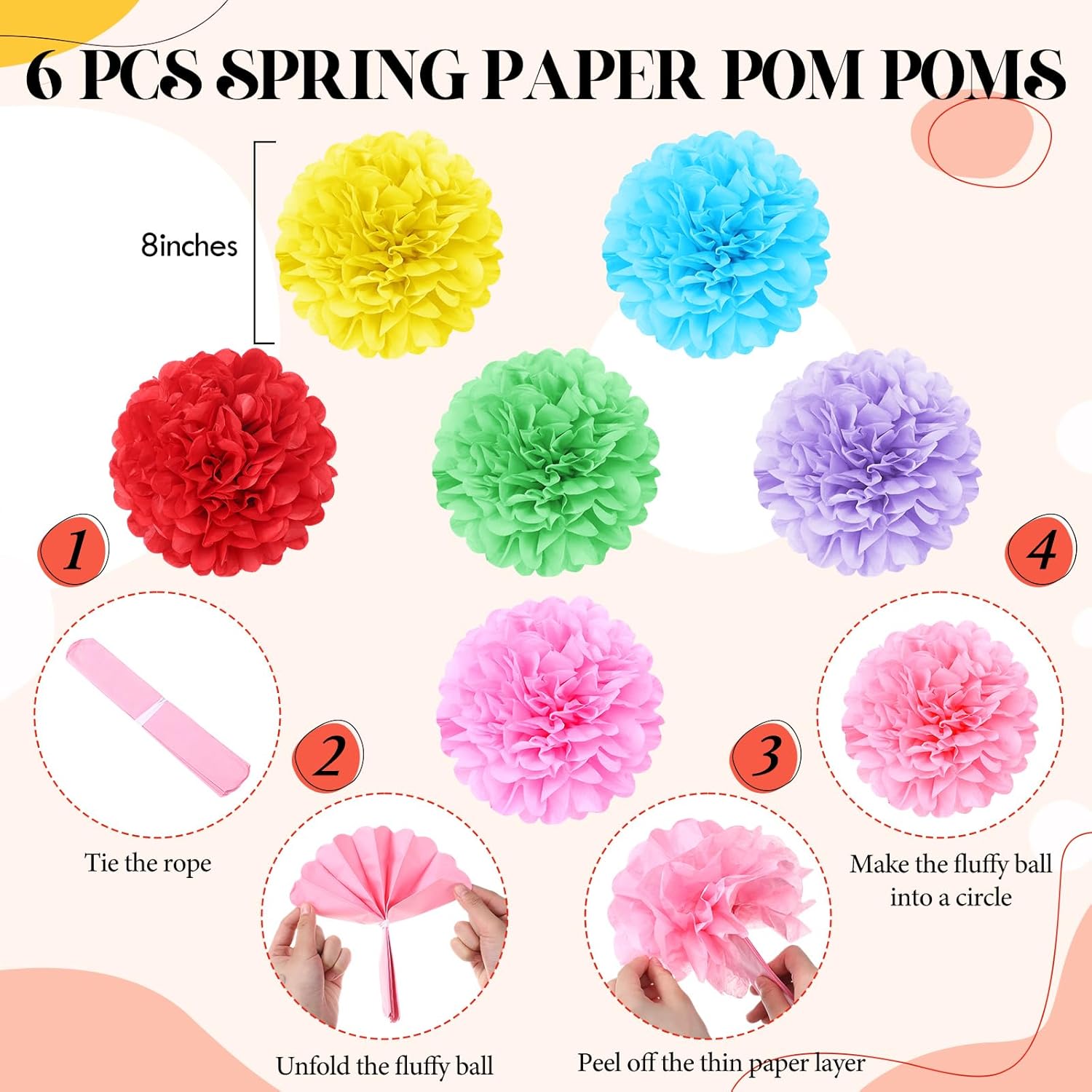 Outus Spring Flower Hanging Decorations Set 21 Pieces