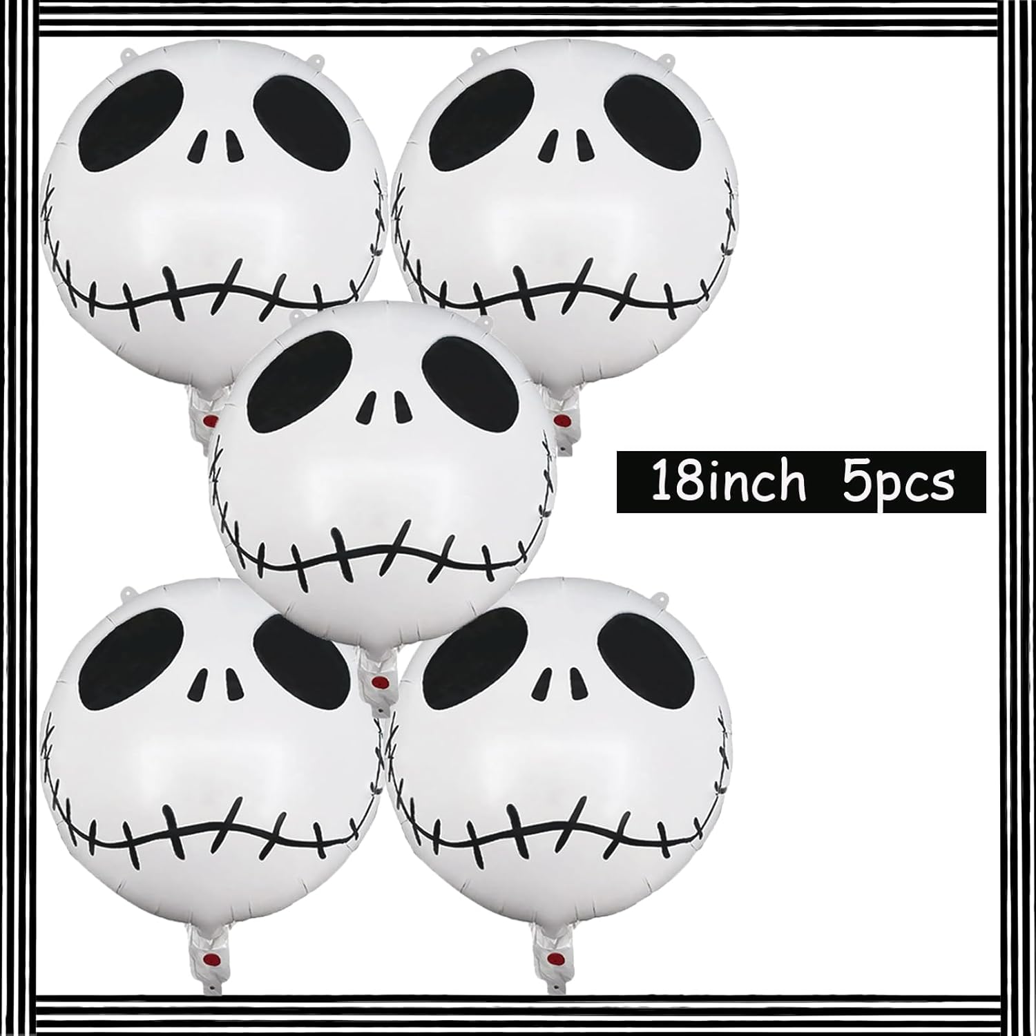 Voystcos 15 Pcs Halloween Skull Balloons Set