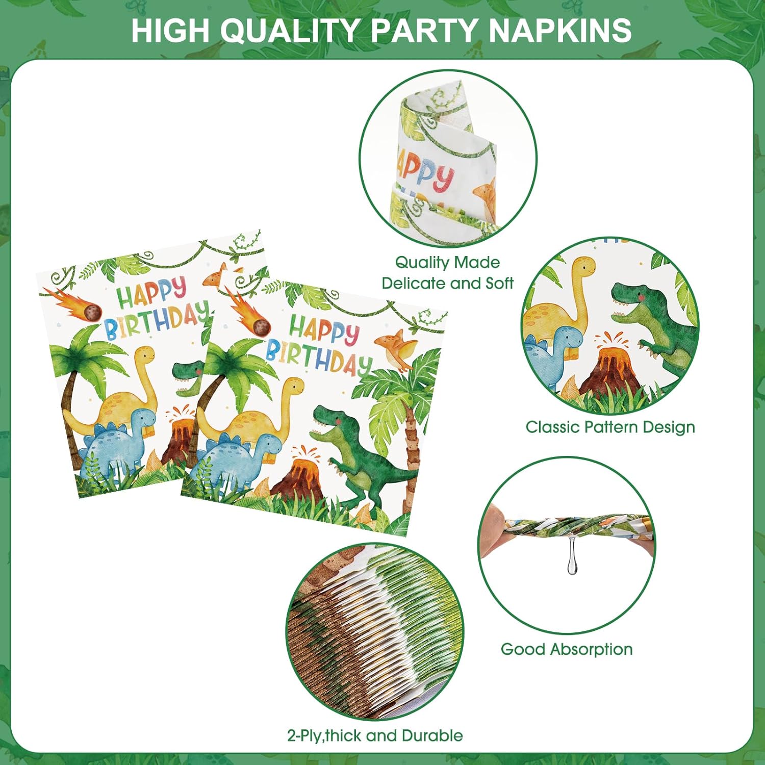 170 Pcs Dinosaur Birthday Decorations Set