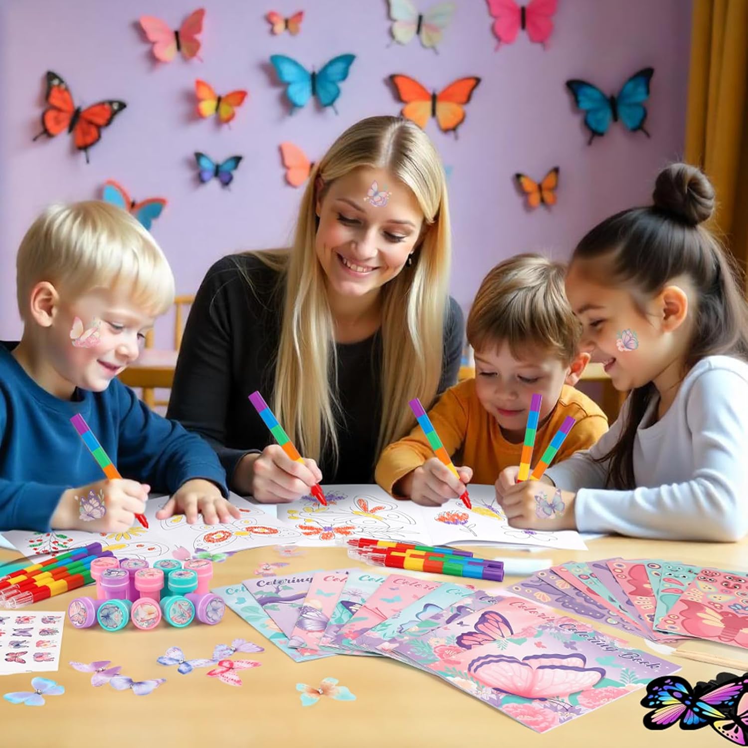 BenLouis 96Pcs Butterfly Party Favor Set