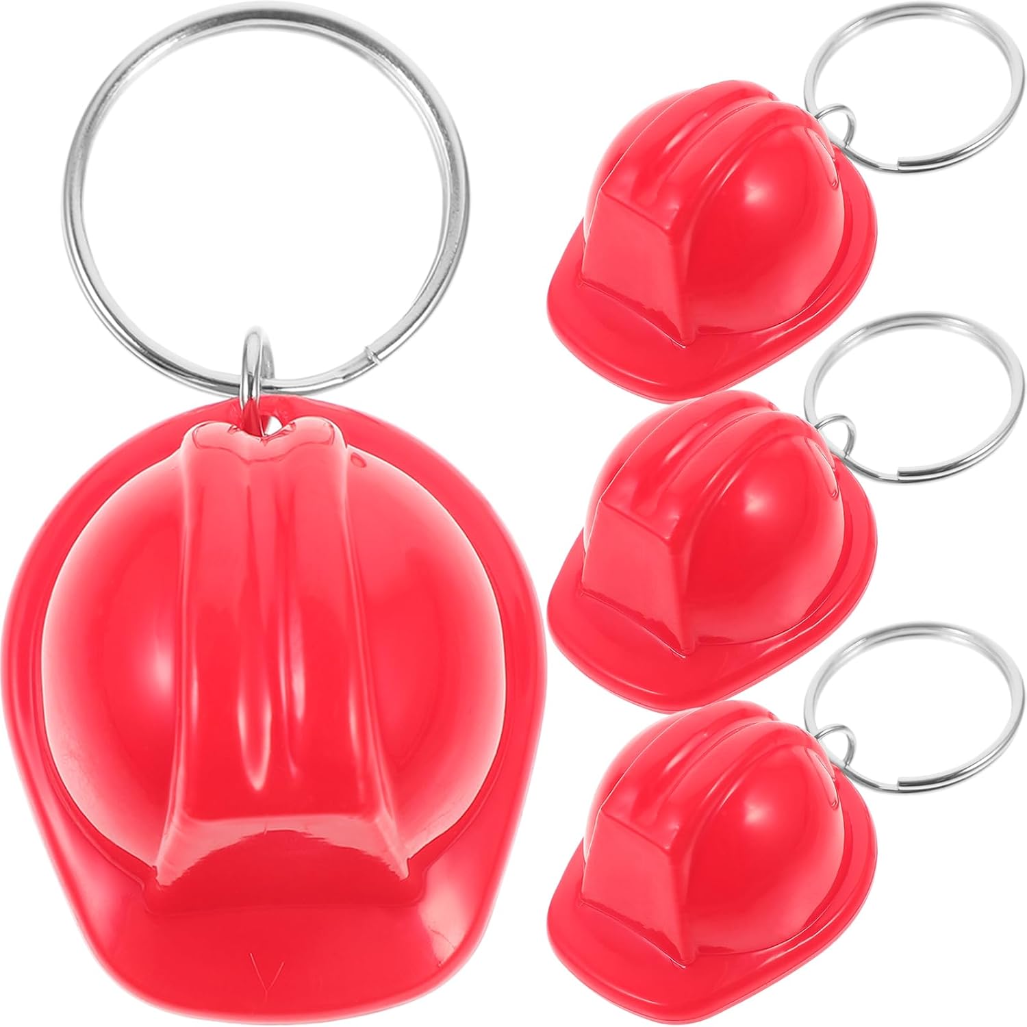 LUOZZY 4pcs Mini Animal Helmet Keychain Set