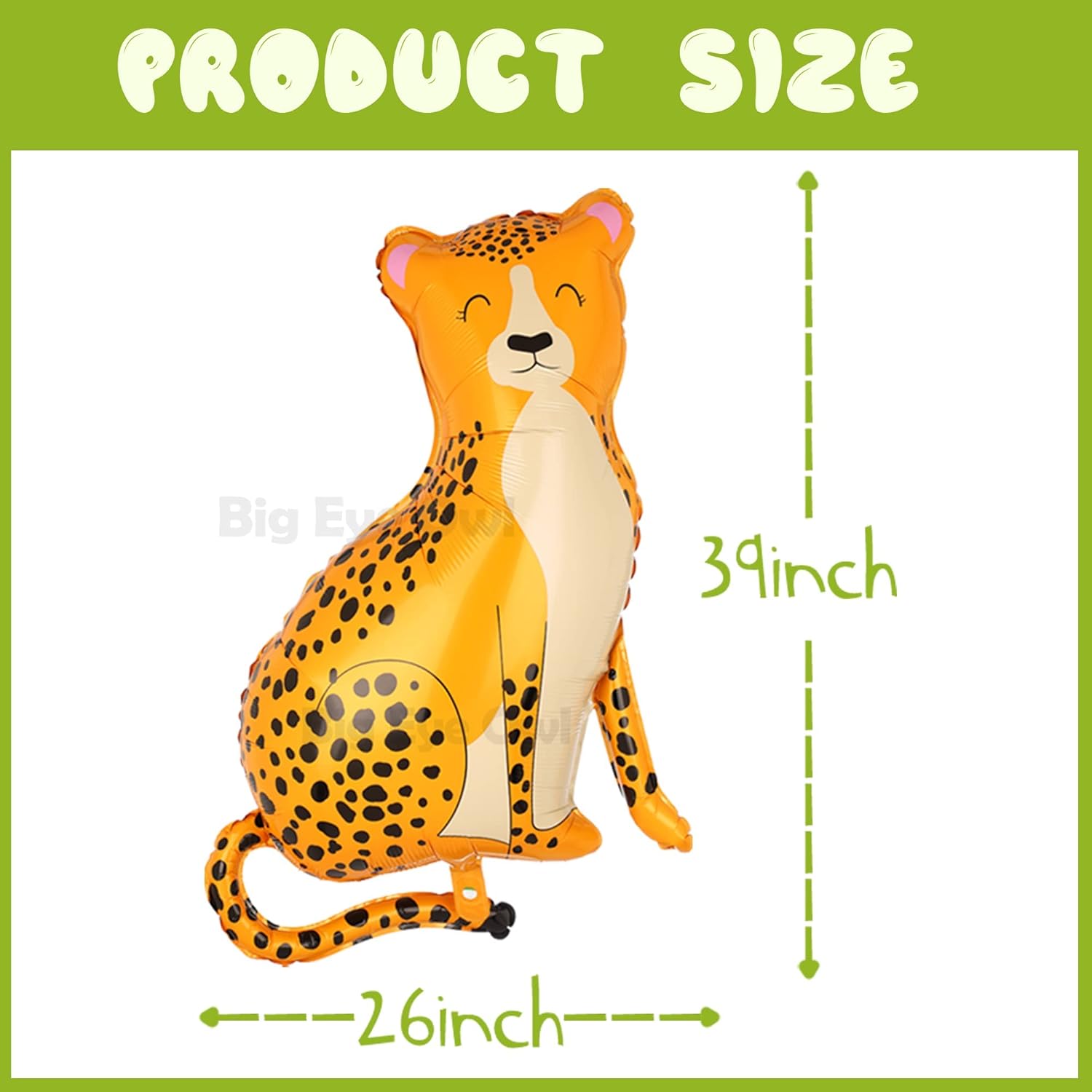 Big Eye Owl Giant Leopard Foil Balloons