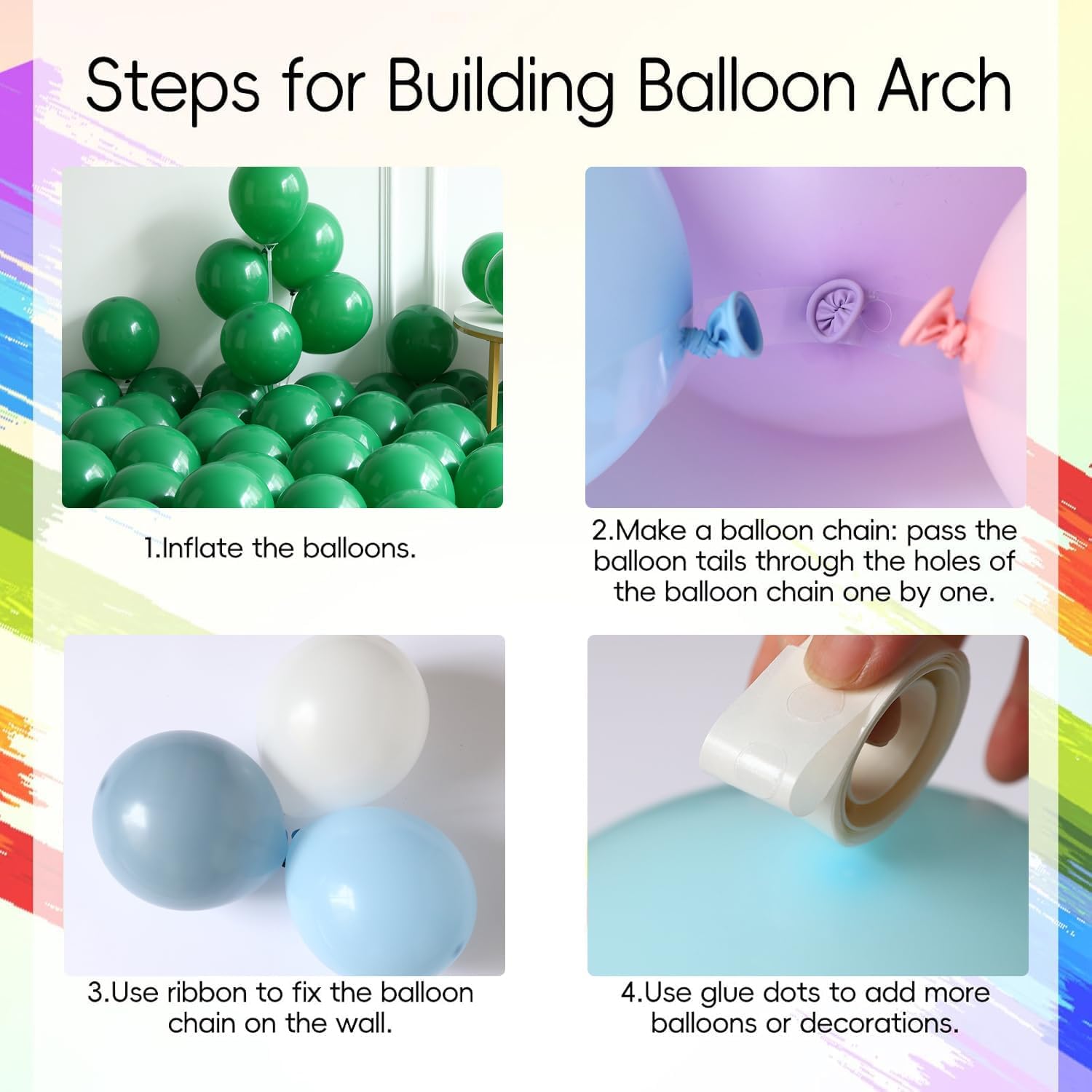 PageebO 159Pcs Rainbow Beach Balloons Pool Party Decorations