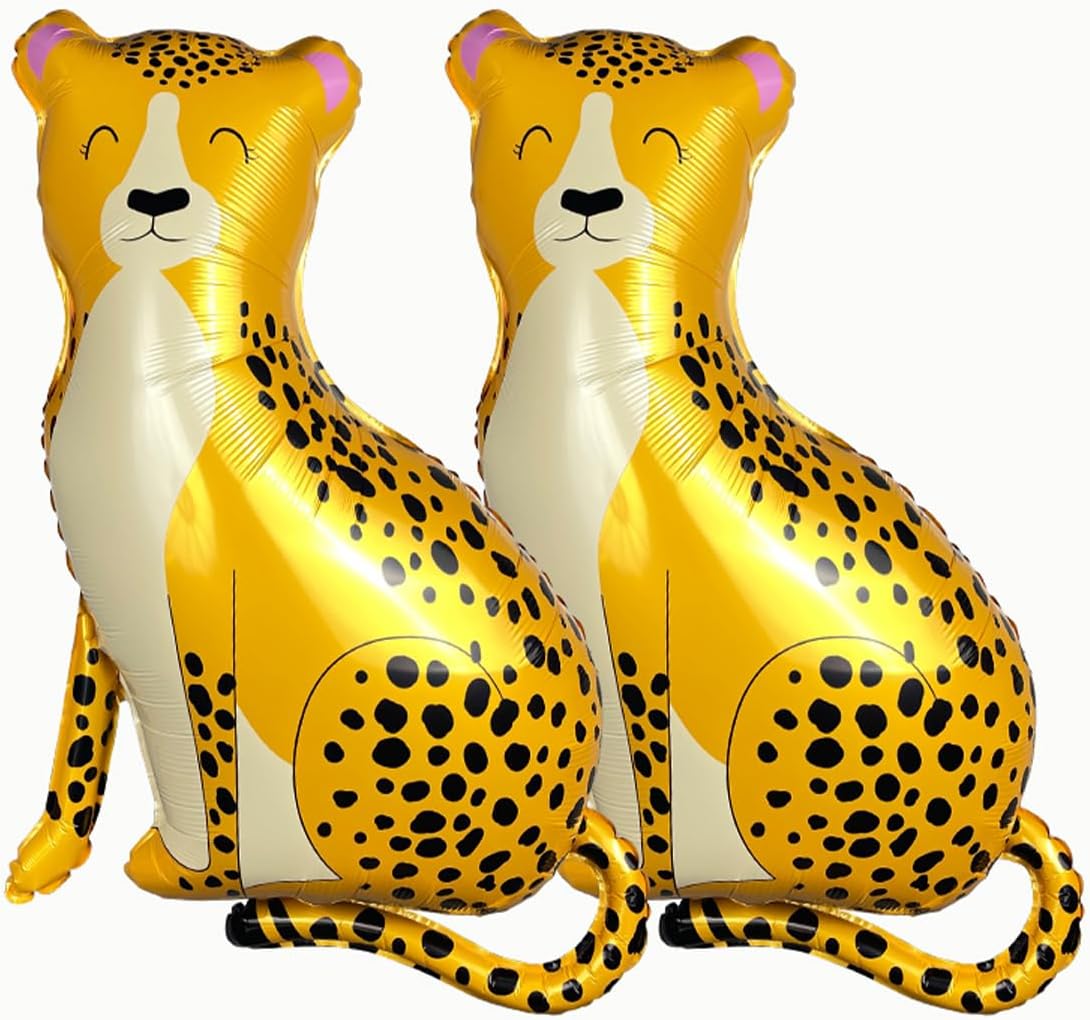 GELOUBO Leopard Giant Foil Balloon Decorations 2 Pack