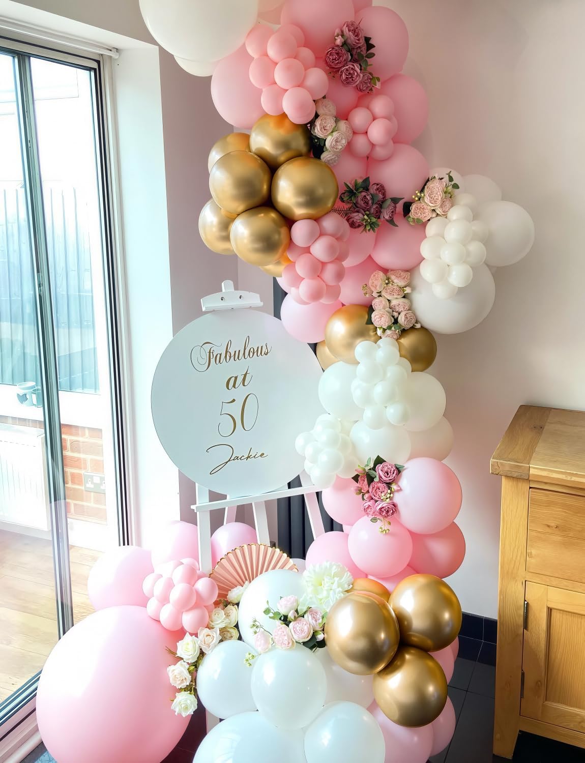 Pink and Gold Balloons Set for Parties and Celebrations