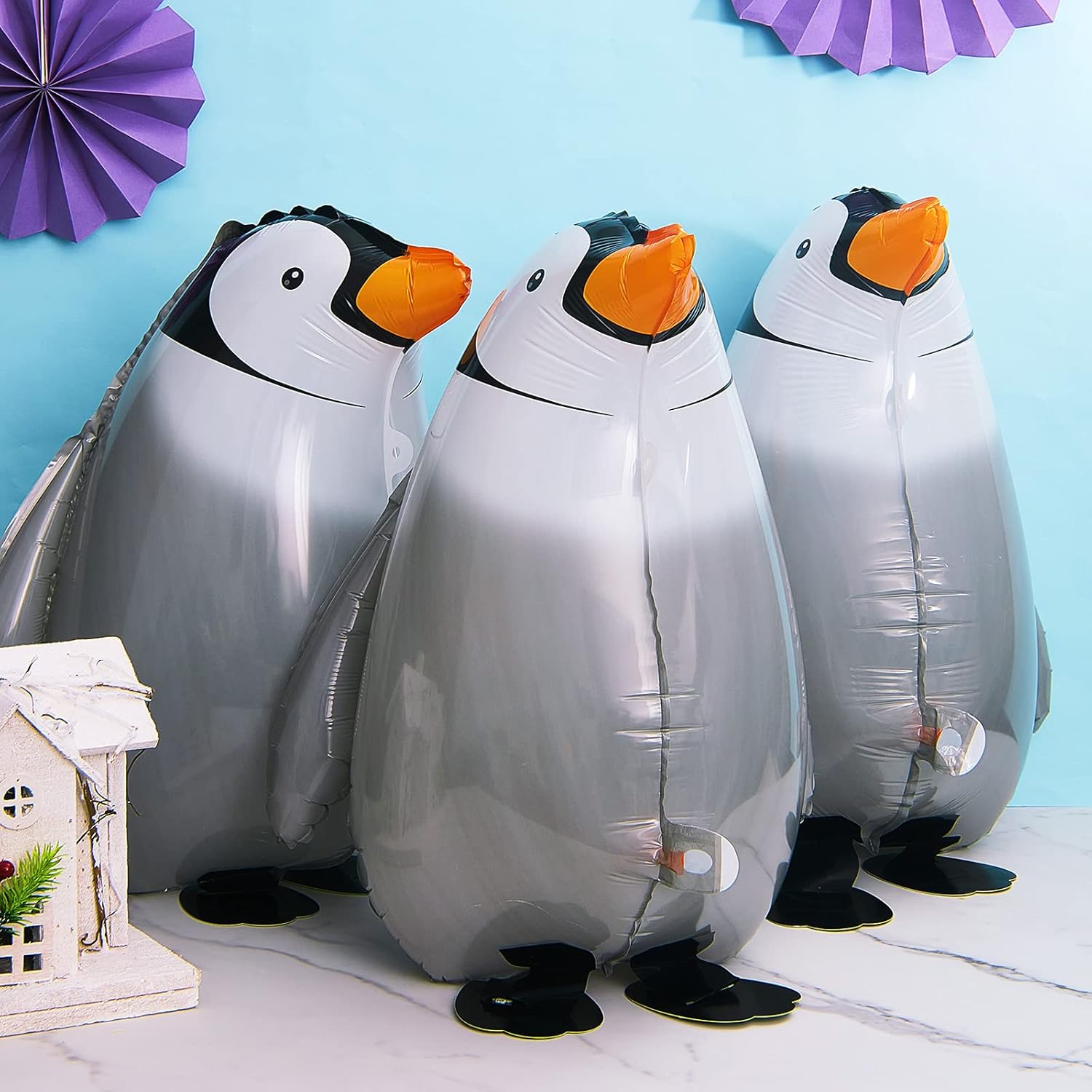 Aoriher 9 Piece Walking Penguin Balloons Party Decorations