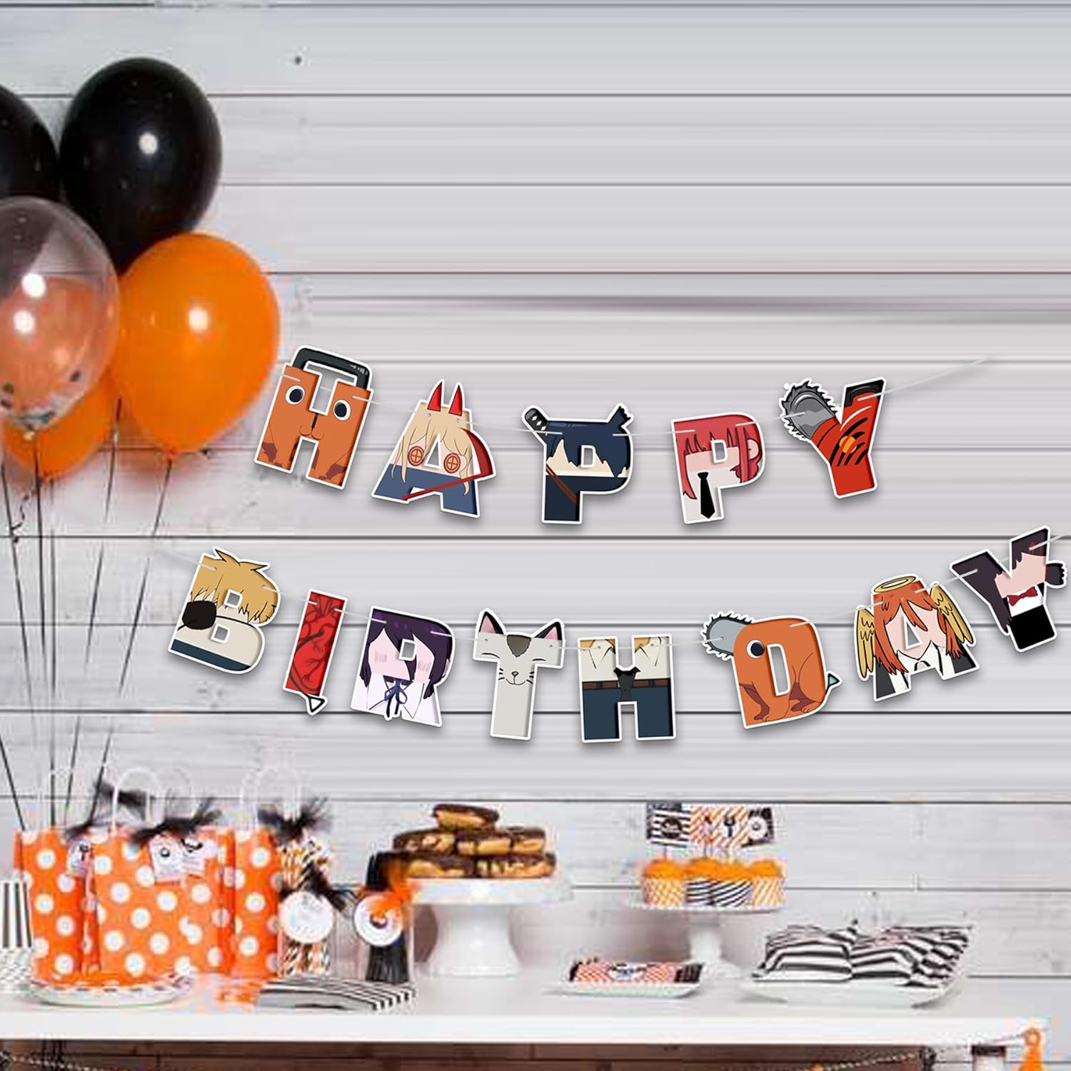 HOMEZZO Anime Birthday Party Banner Set