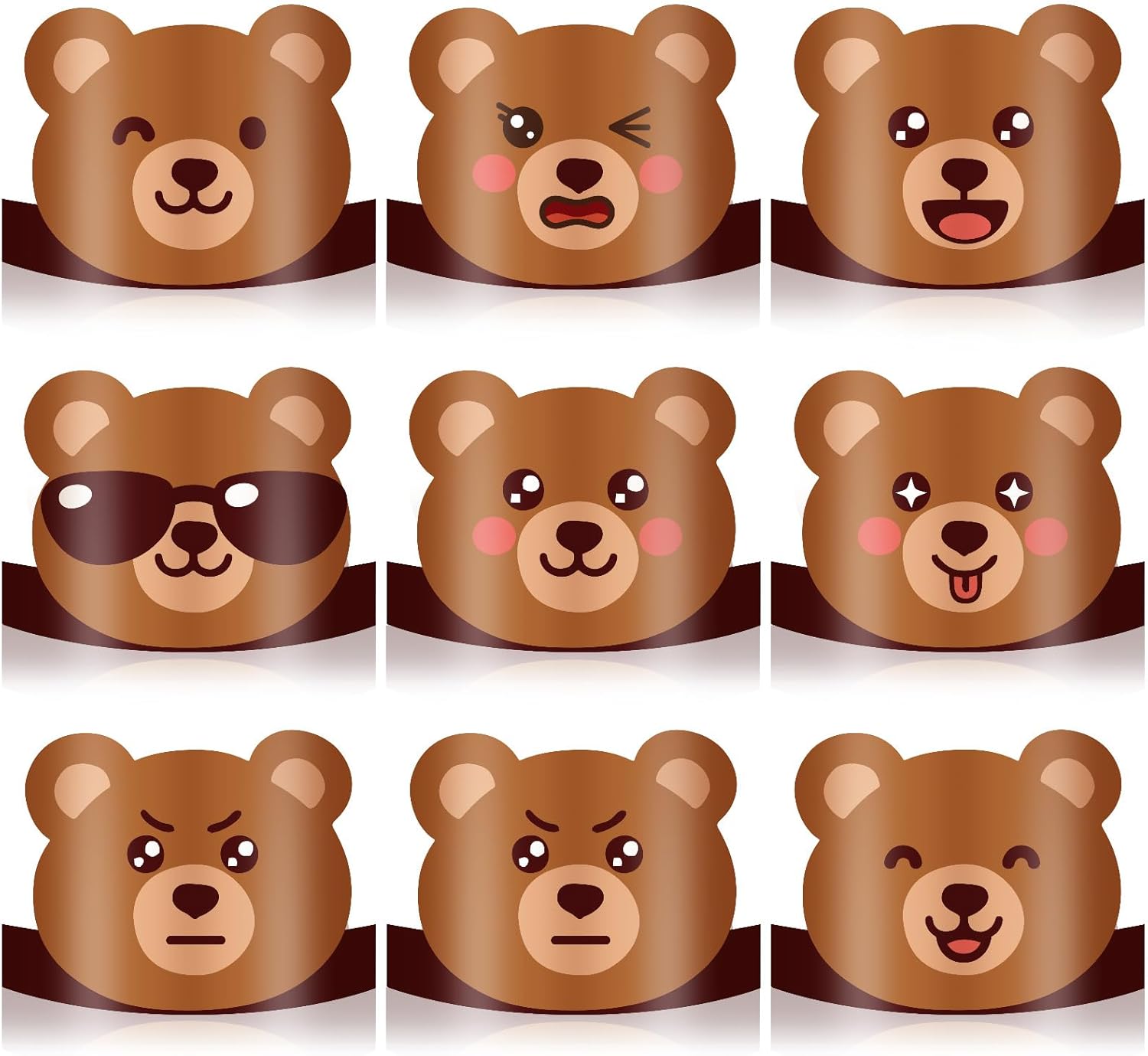 24 Pcs Bear Themed Party Hats with Ropes for Kids Birthday