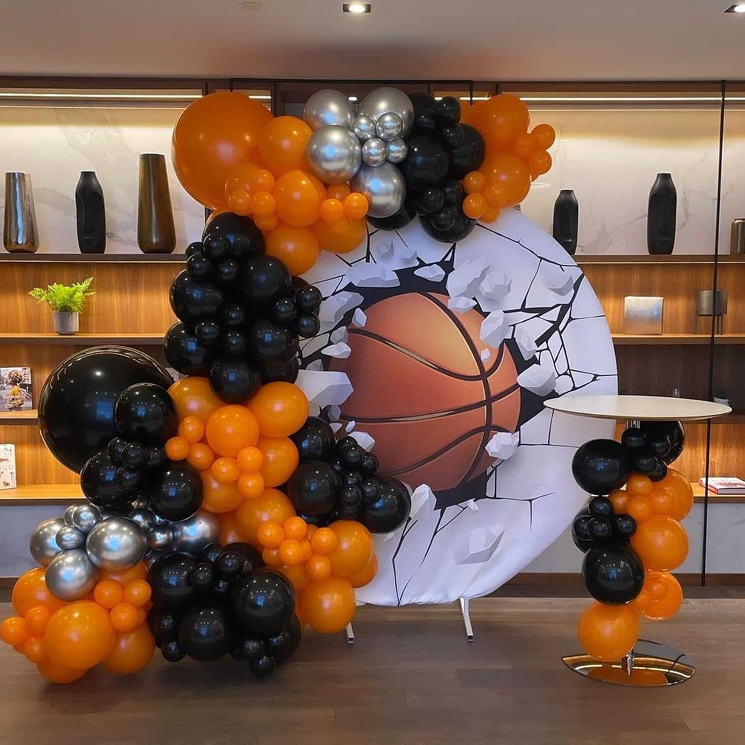 Orange and Black Balloons Arch Garland Kit 134pcs Halloween Decor