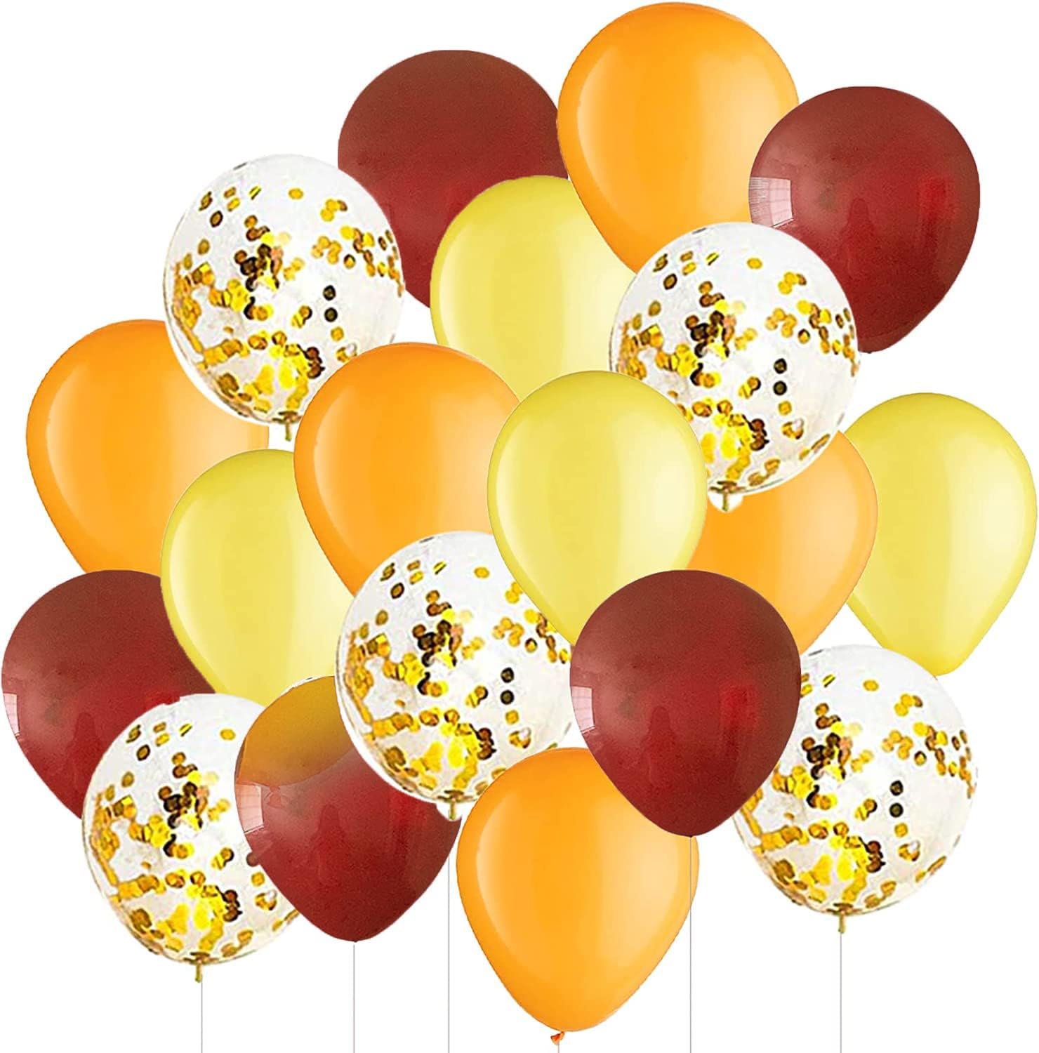 Fall Birthday Balloons with Burgundy Gold Orange Decor