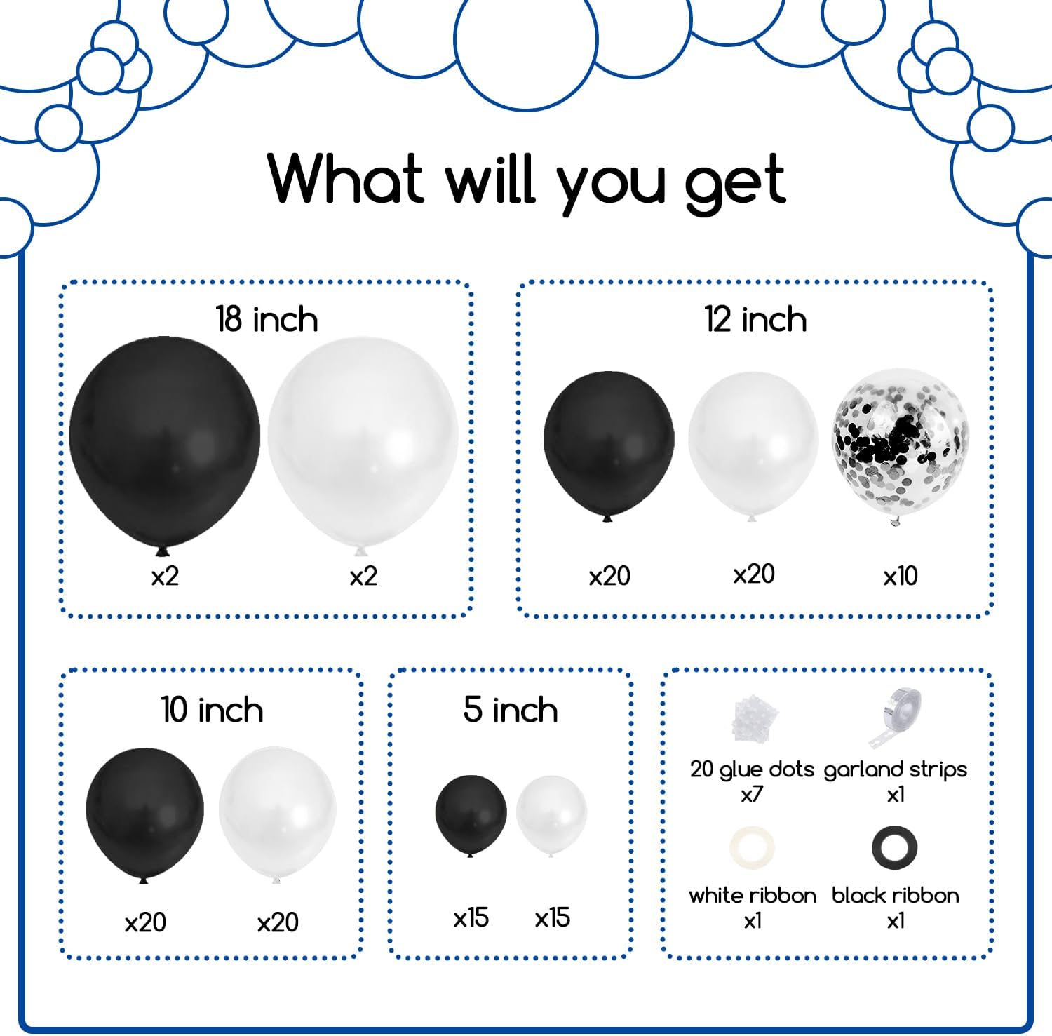 COKAOBE Balloon Garland Arch Kit 124pcs