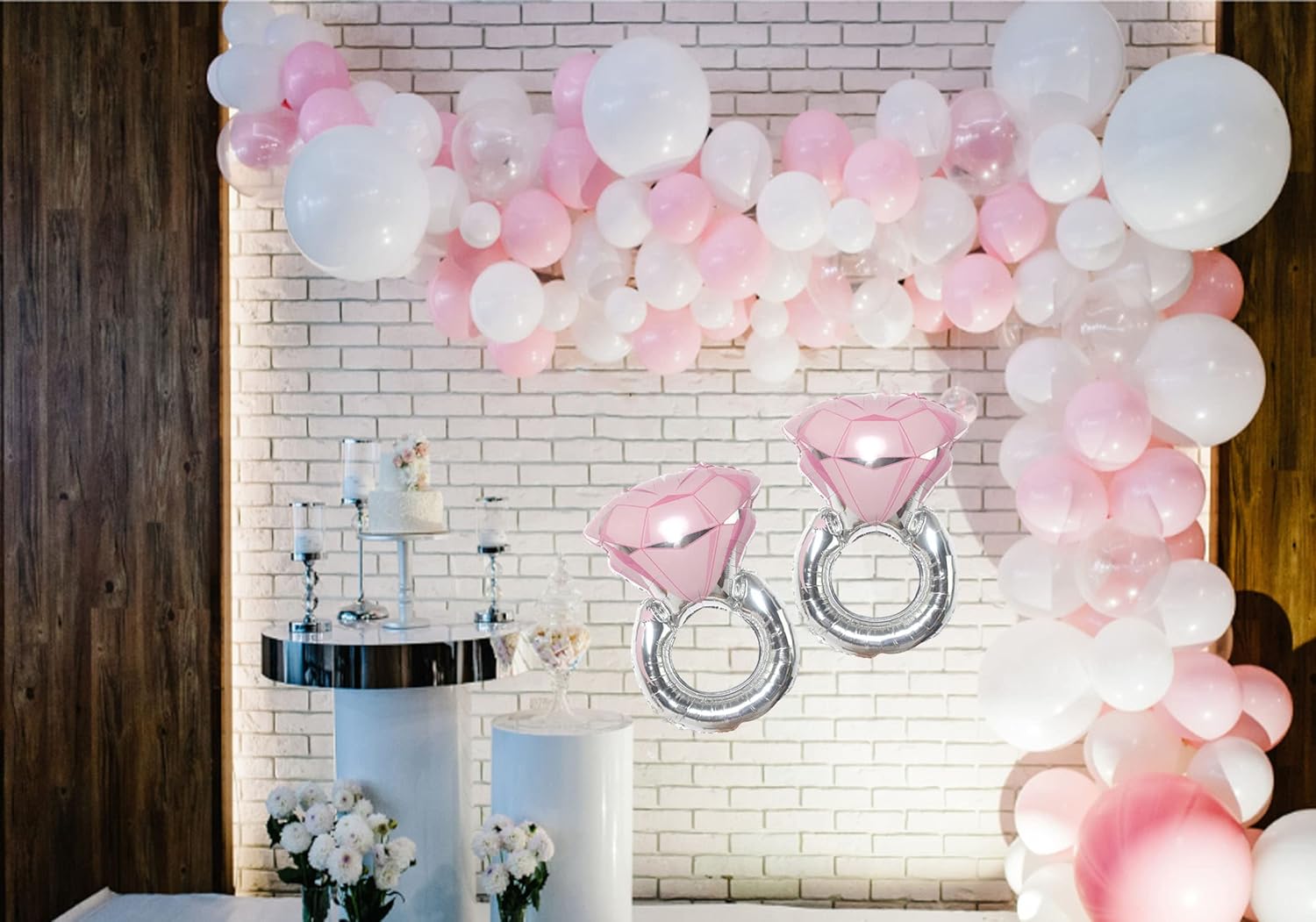 2Pcs Ring Foil Balloons 28 Inches Wedding Decoration