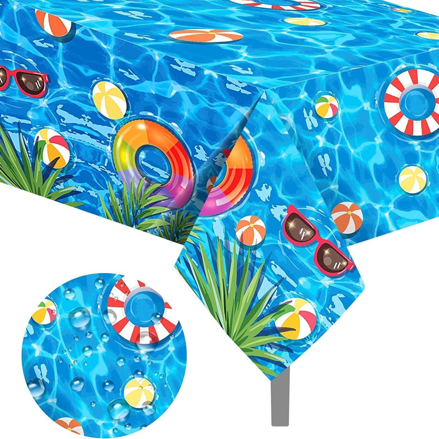 117Pcs Summer Pool Themed Birthday Party Decor Set