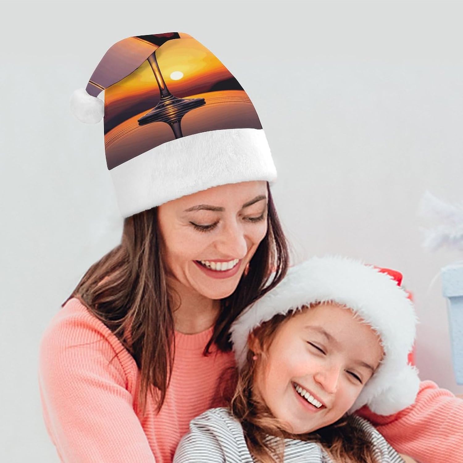 Santa Hat Wine Glass Christmas Headwear