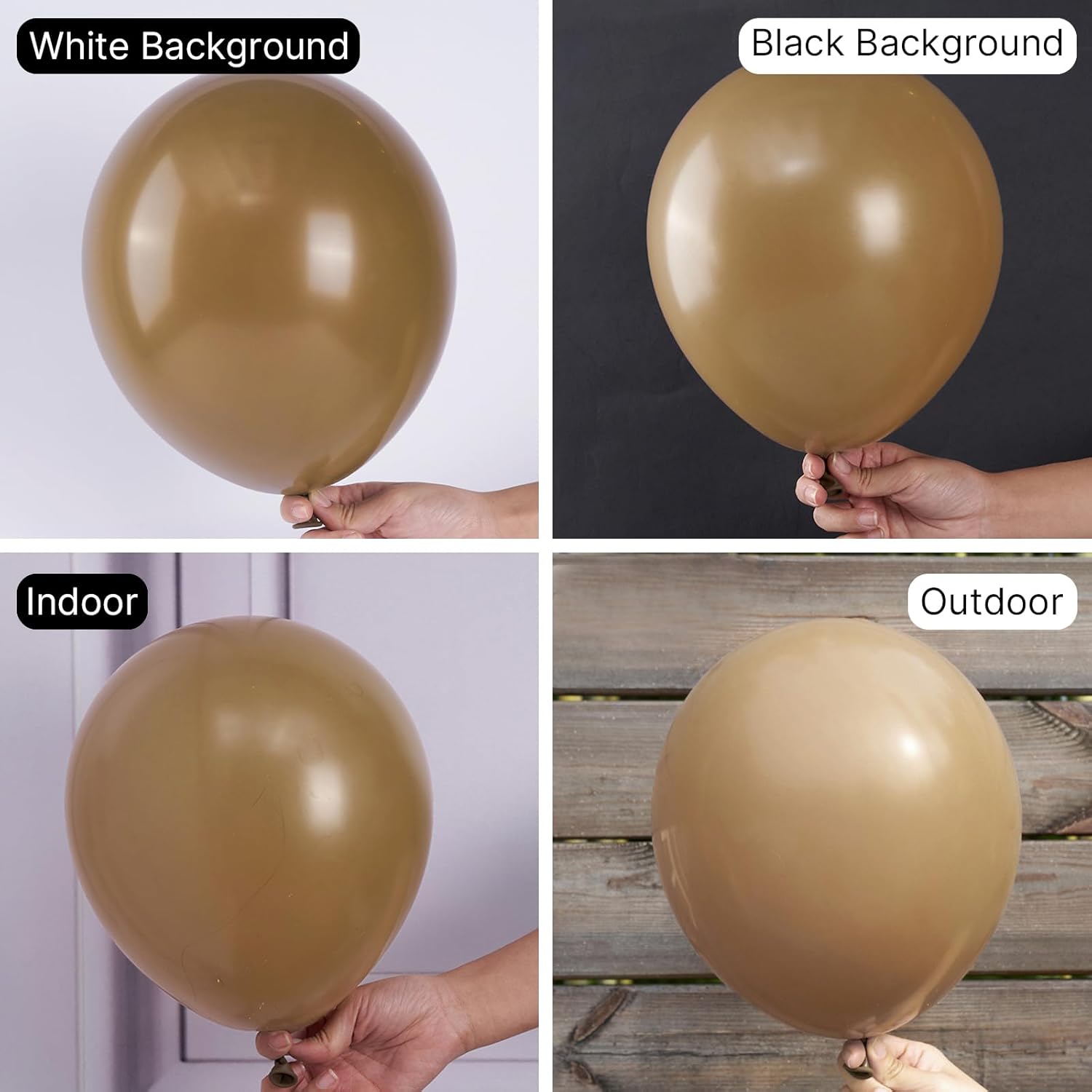 PartyWoo Brown Balloons 101 pcs 12 Inch Party Decor