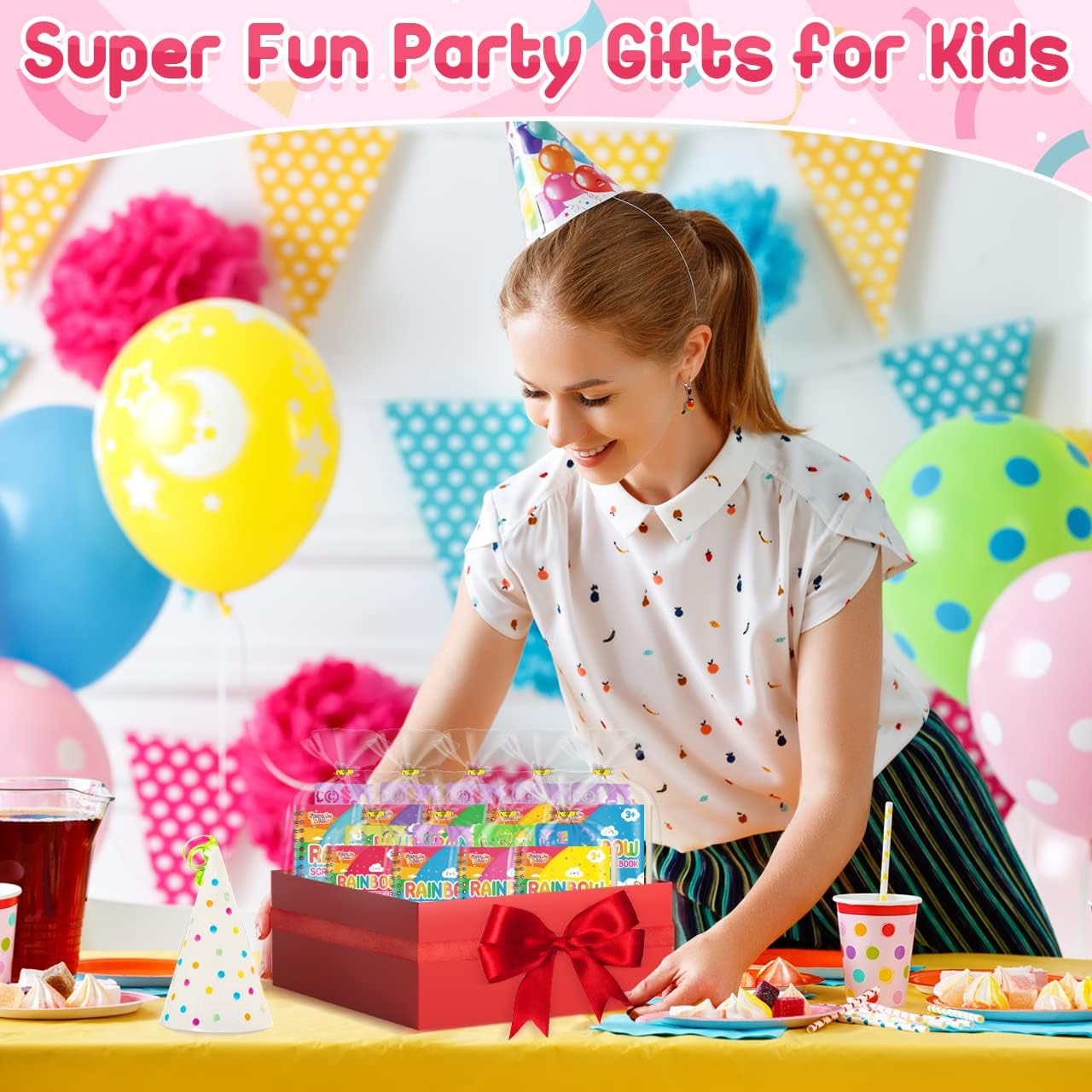 Rainbow Scratch Art Notebook Party Favors 36 Pack for Kids