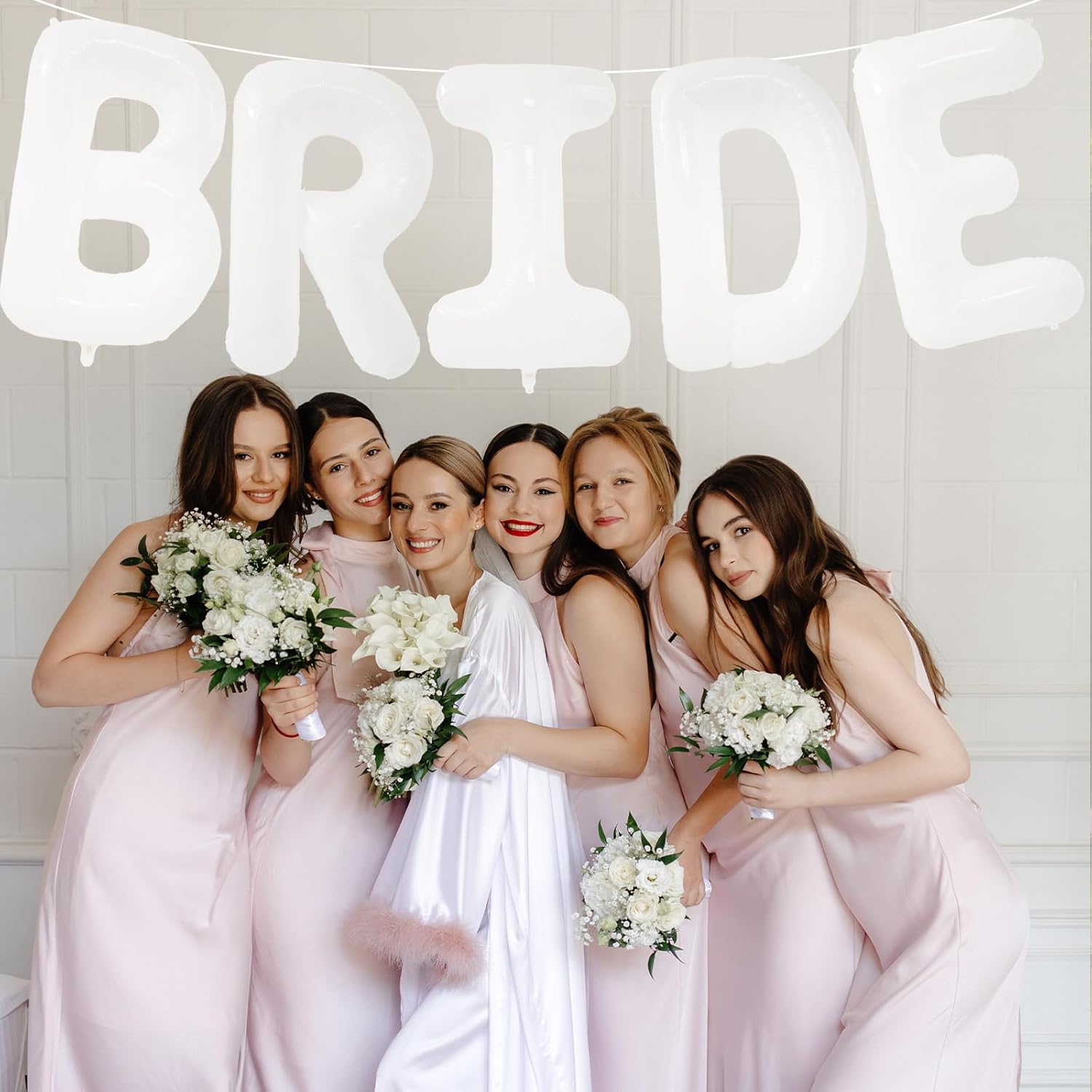 40 Inch Pure White Bride Balloon Banner