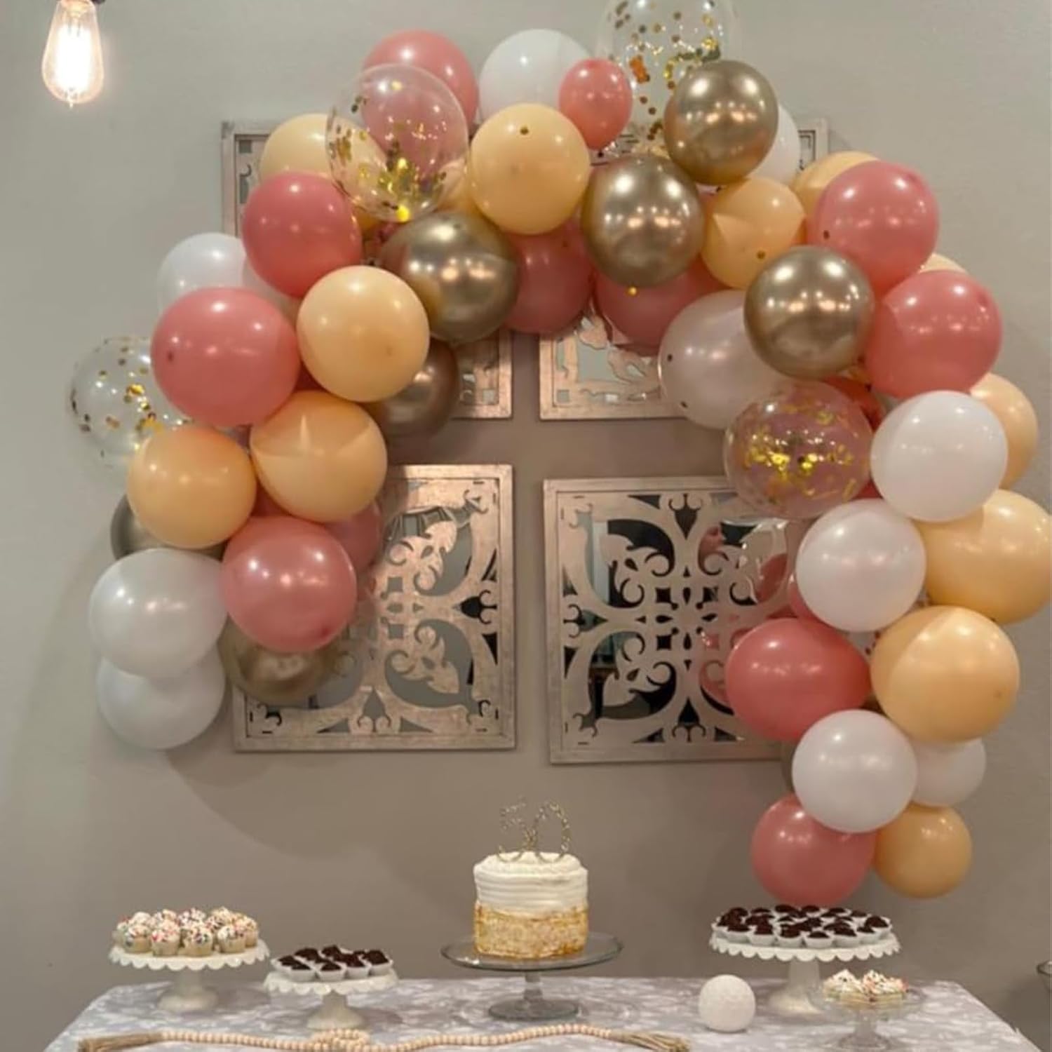 Blush Pink Balloons 60PCS 12 Inch Decor Set