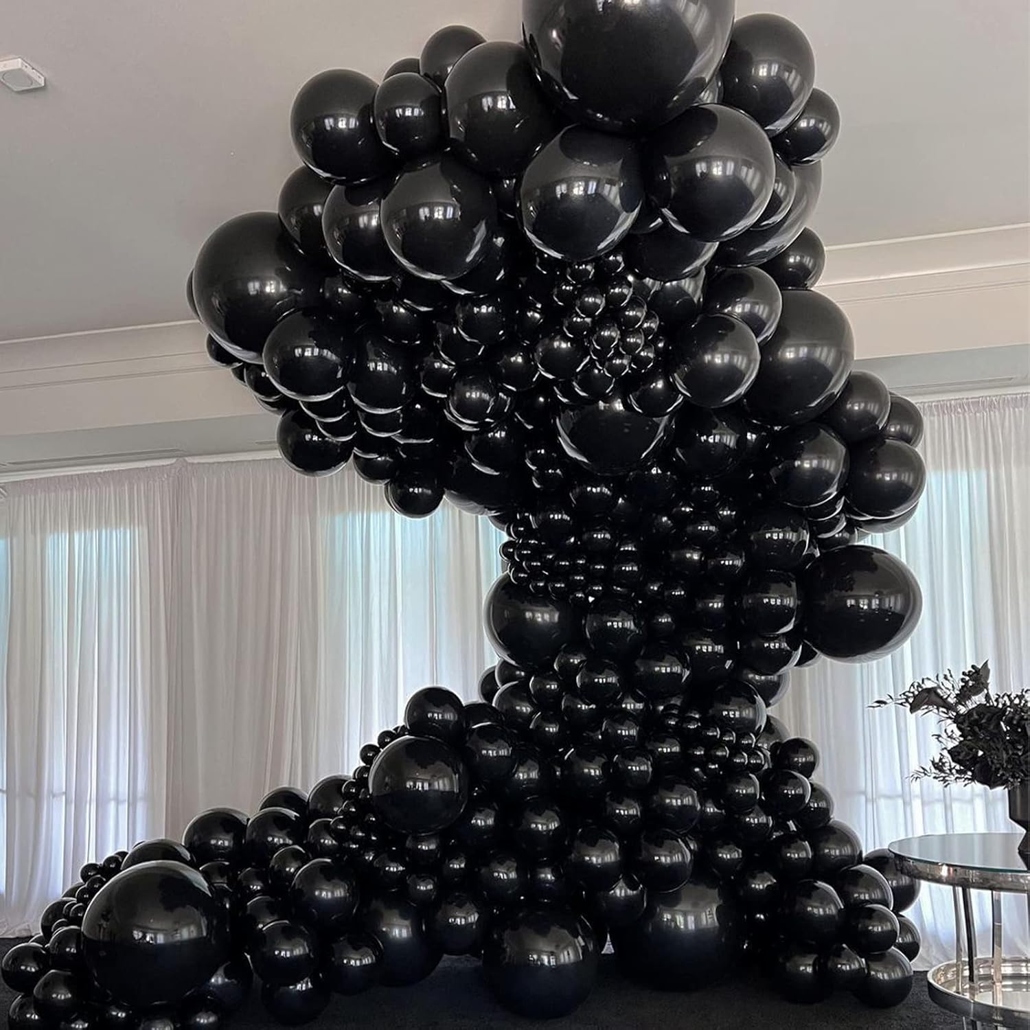 Labeol Black Balloons 151PCS Garland Arch Kit