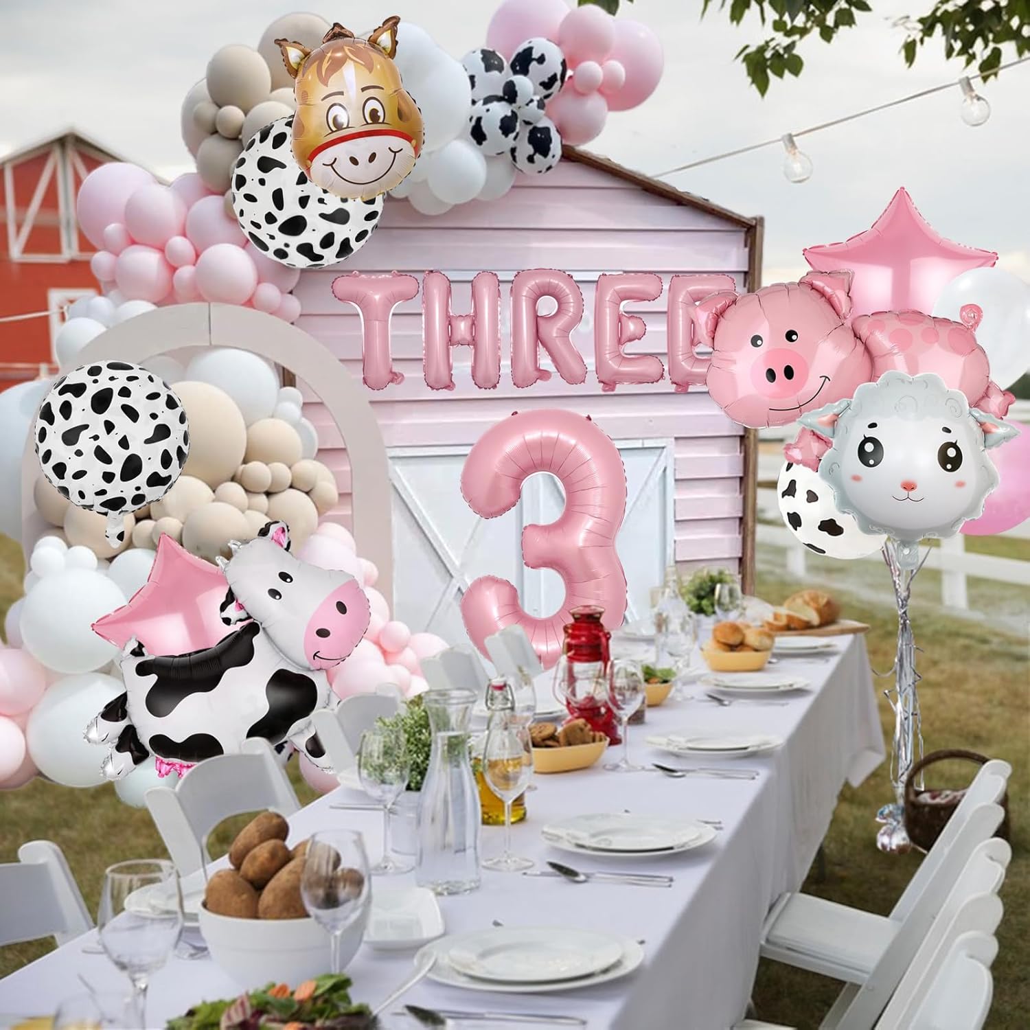 21 PCS Farm Animal Theme Balloons Party Decor