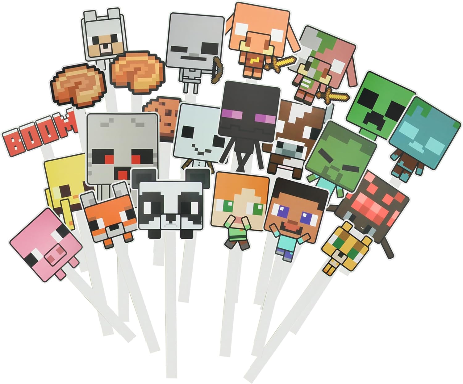 Minecraft Photo Props Pack 58 Pieces with 40 Sticks