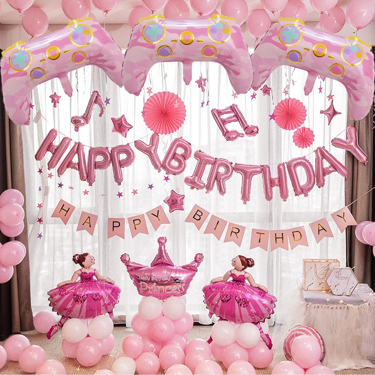 Video Game Balloons 4PCS 26 Inch Birthday Party Decorations