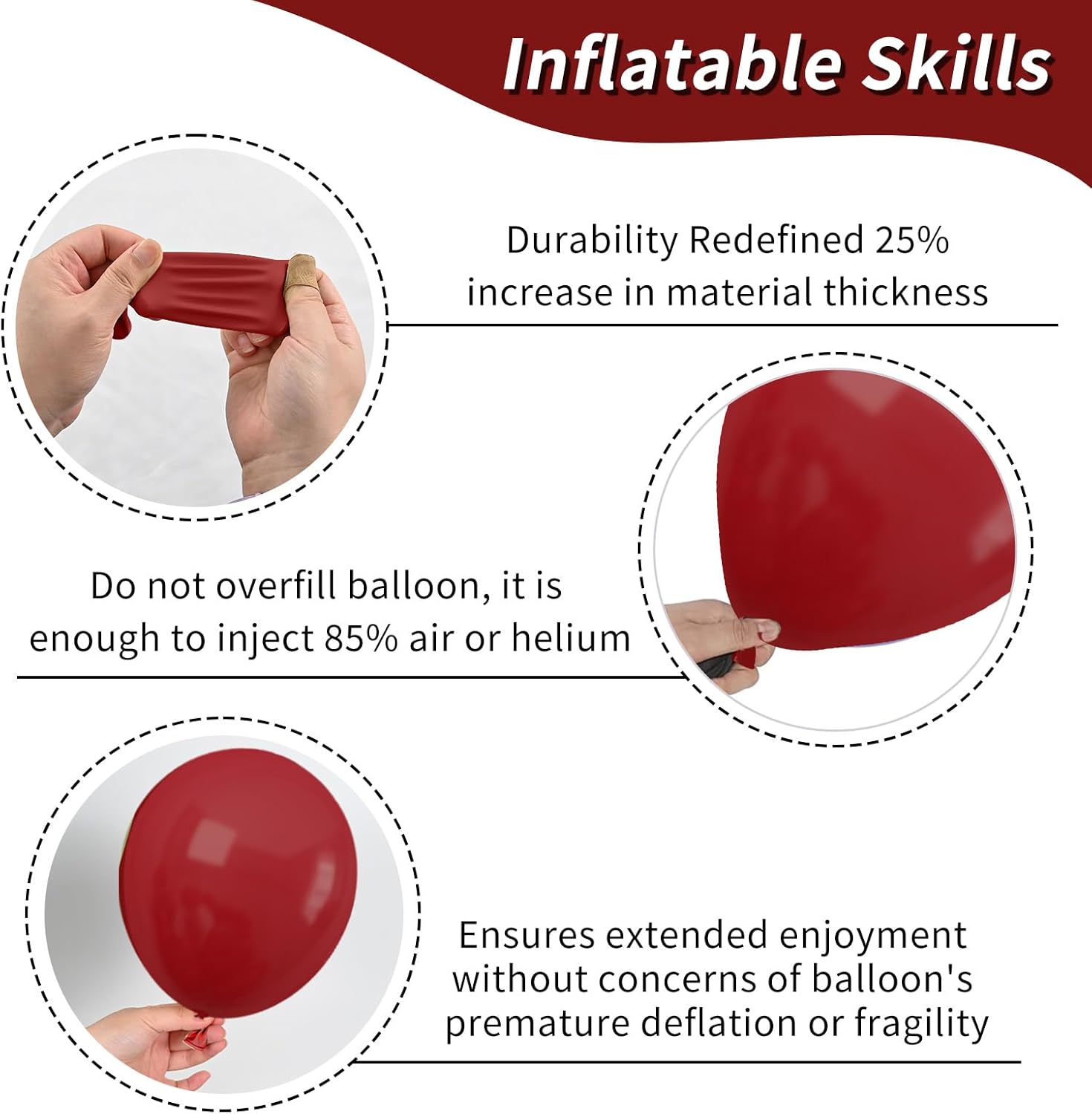 FunHot Burgundy Balloon Arch Kit with 108 Balloons