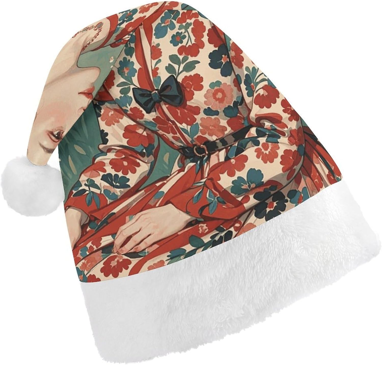 Elegant Santa Hat for Women Christmas Party Headwear