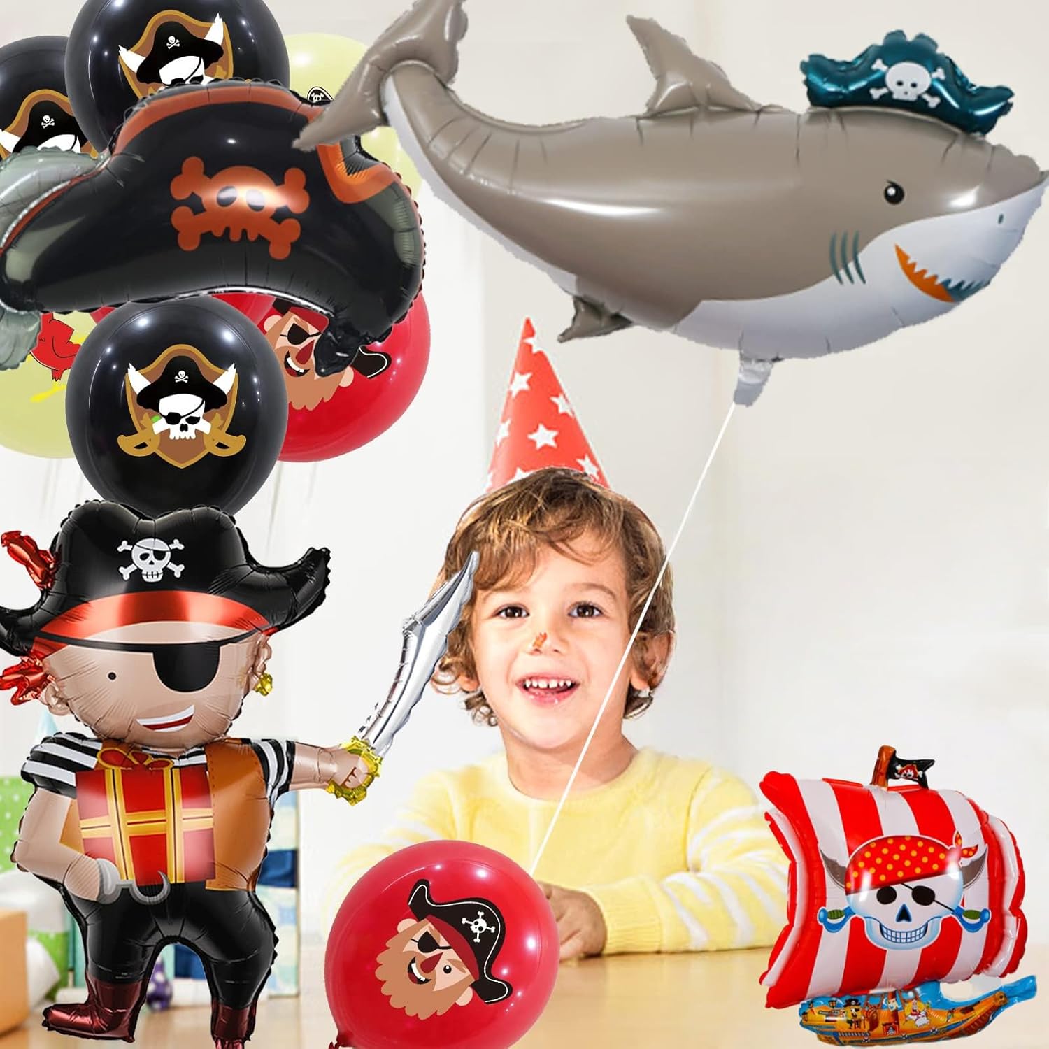 Pirate Theme Birthday Decorations 38 Piece Set