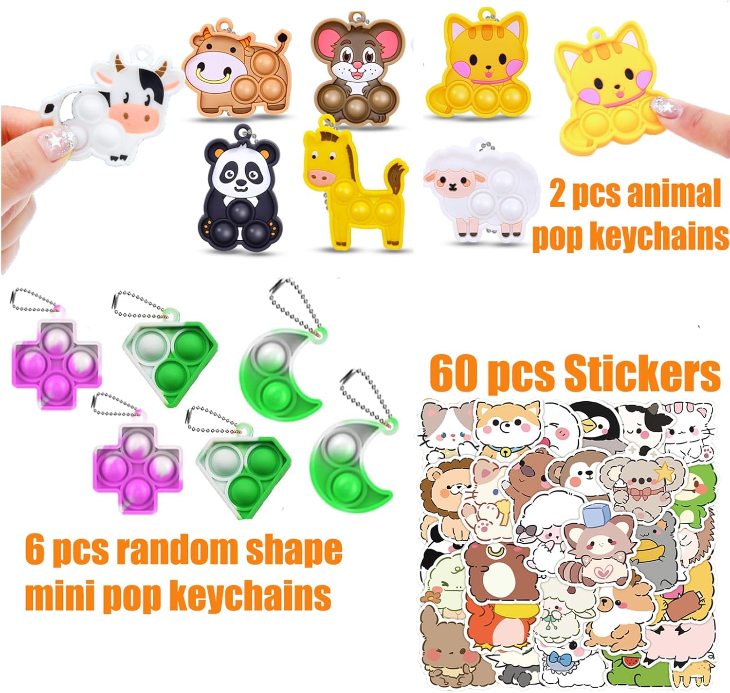 124 PCS Kids Party Favors Fidget Treasure Box Toys