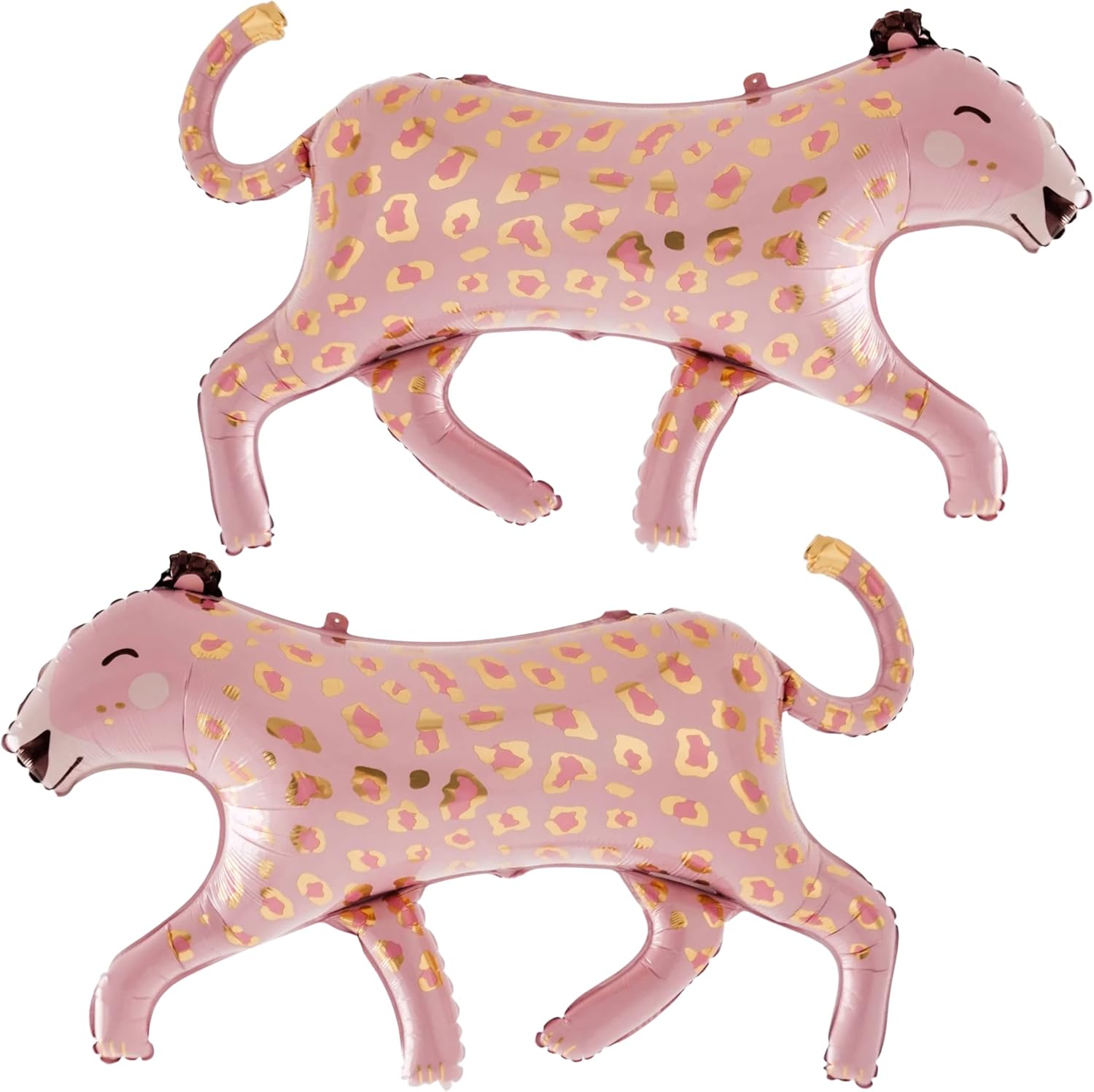 2PCS Pink Leopard Foil Balloons Safari Party Decorations