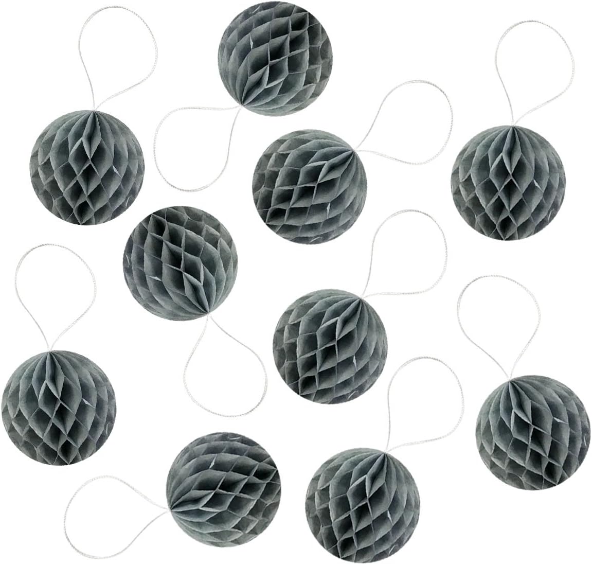 Wrapables Mini Honeycomb Balls Smoky Gray Set of 10