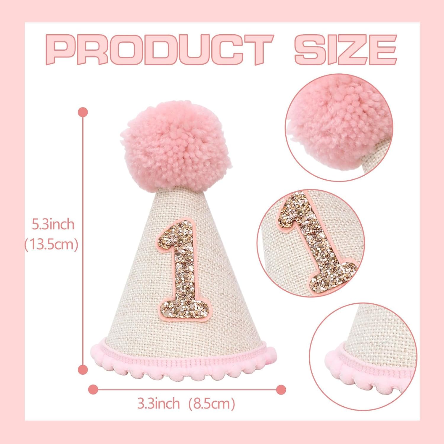 1st Birthday Hats for Baby Girl Boy Party Use