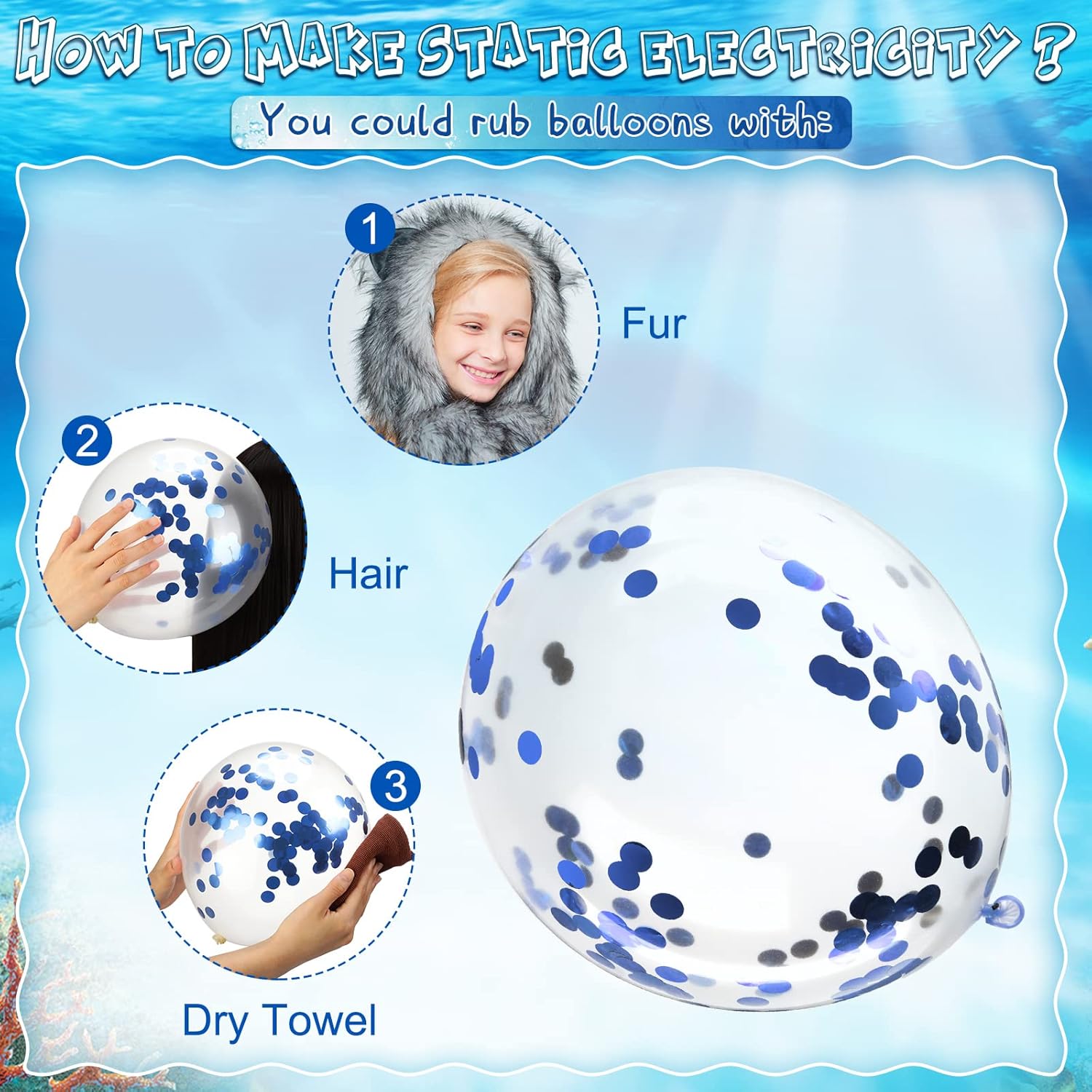50 Pieces Ocean Theme Balloons Party Decorations